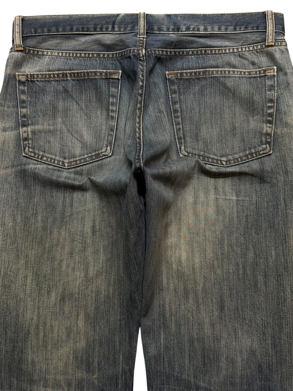 Uniqlo Vintage Y2K Japanese Uniqlo Mud Wash Distress Wide Leg Baggy Size US 35 - 4 Thumbnail