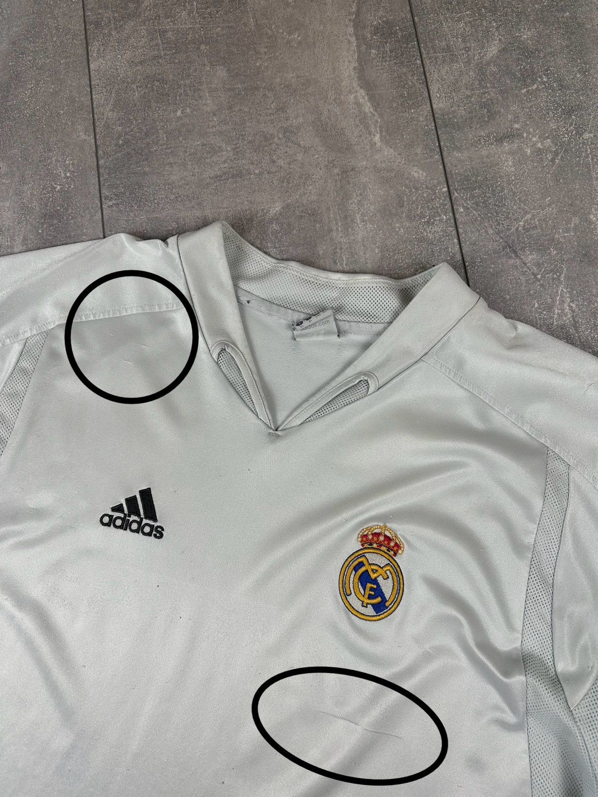 Adidas Adidas Real Madrid 2004/05 Distressed Soccer Jersey Size US XL / EU 56 / 4 - 6 Thumbnail