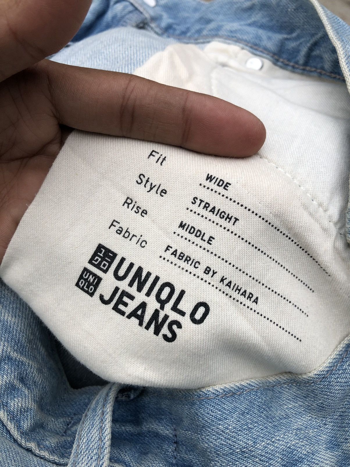 Uniqlo BAGGY⚡️⚡️LITE BLUE WIDE LEG DENIM Size US 30 / EU 46 - 3 Thumbnail