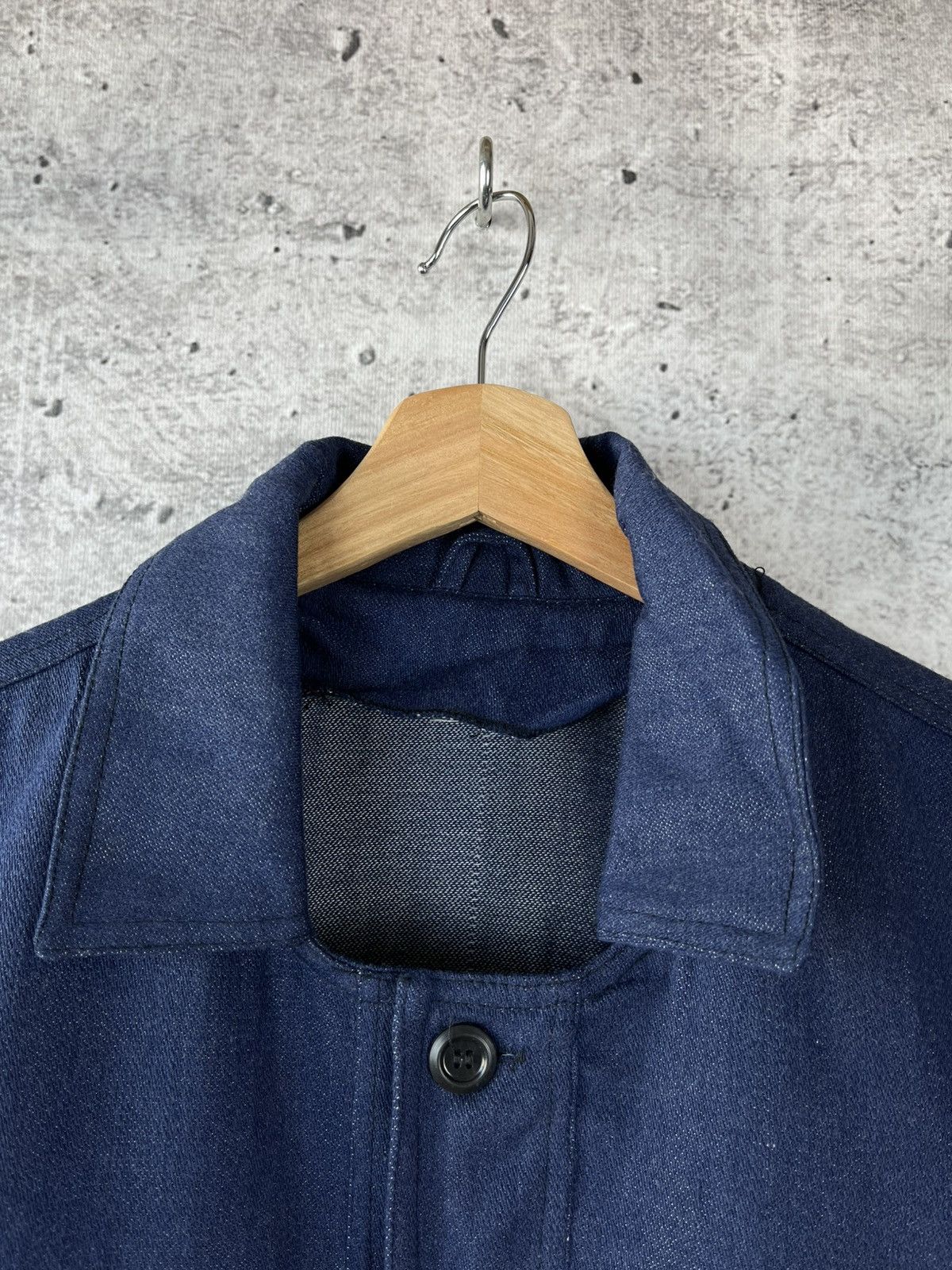 Le Laboureur × Vintage Vintage French Workwear Indigo Jacket Sanfor Lutteurs Size US L / EU 52-54 / 3 - 2 Thumbnail