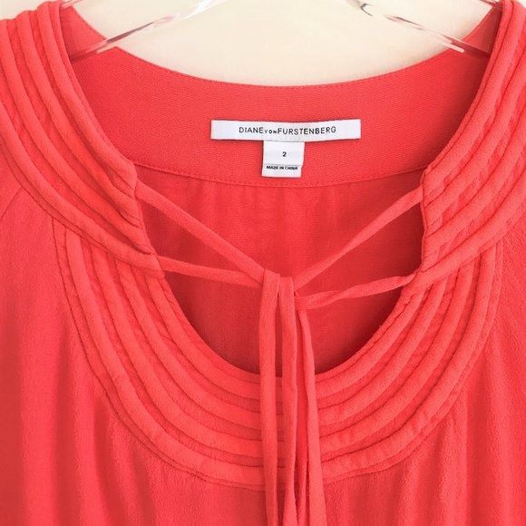 Diane von Furstenberg Diane Von Furstenberg New Parlian Tunic Dress Long Sleeve Co Size XS / US 0-2 / IT 36-38 - 2 Thumbnail