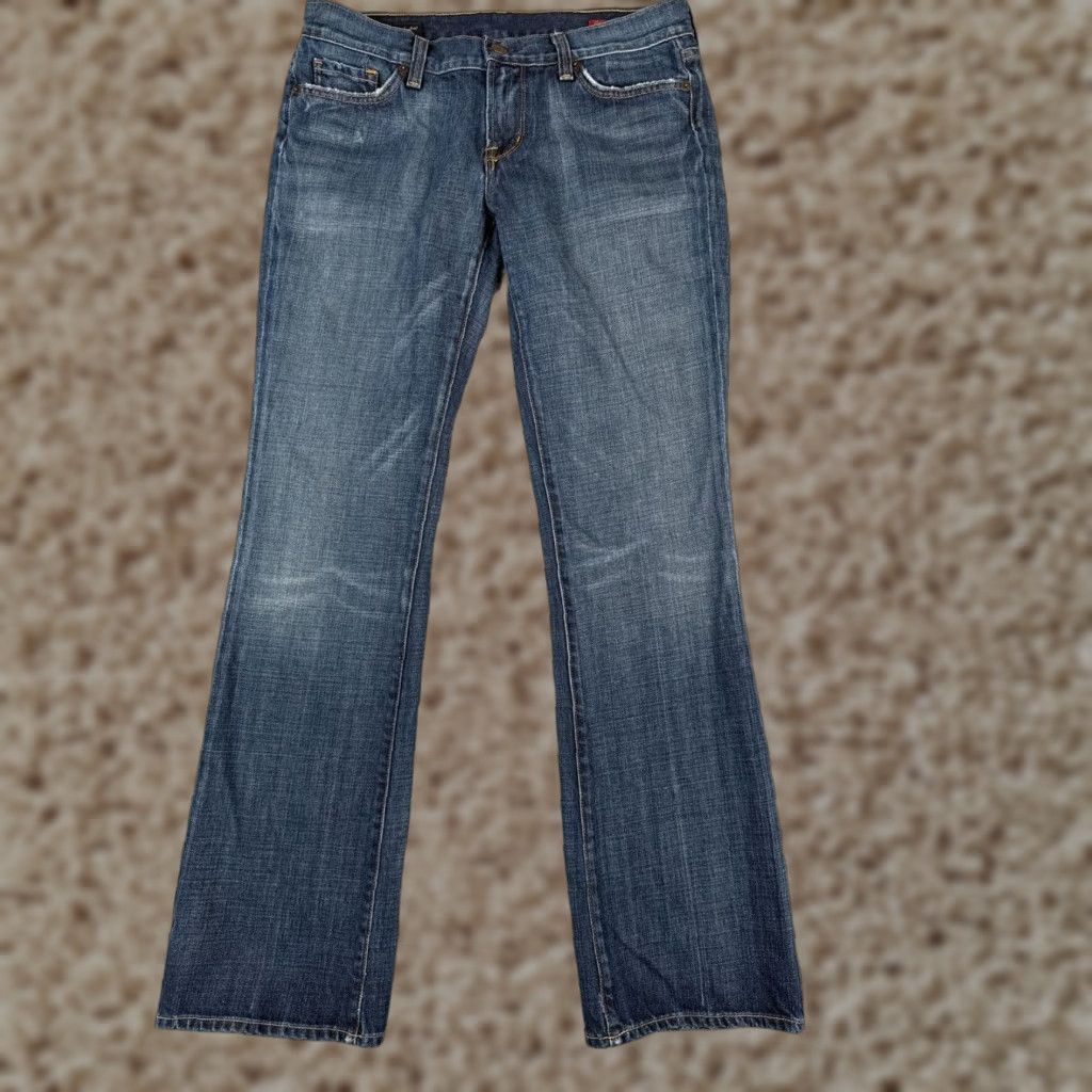 Citizens Of Humanity Citizens of Humanity Women's Jeans 29 Blue Denim Kelly 001 Low Rise Bootcut 30x31 Distressed Relaxed Fit Size 29" - 1 Thumbnail
