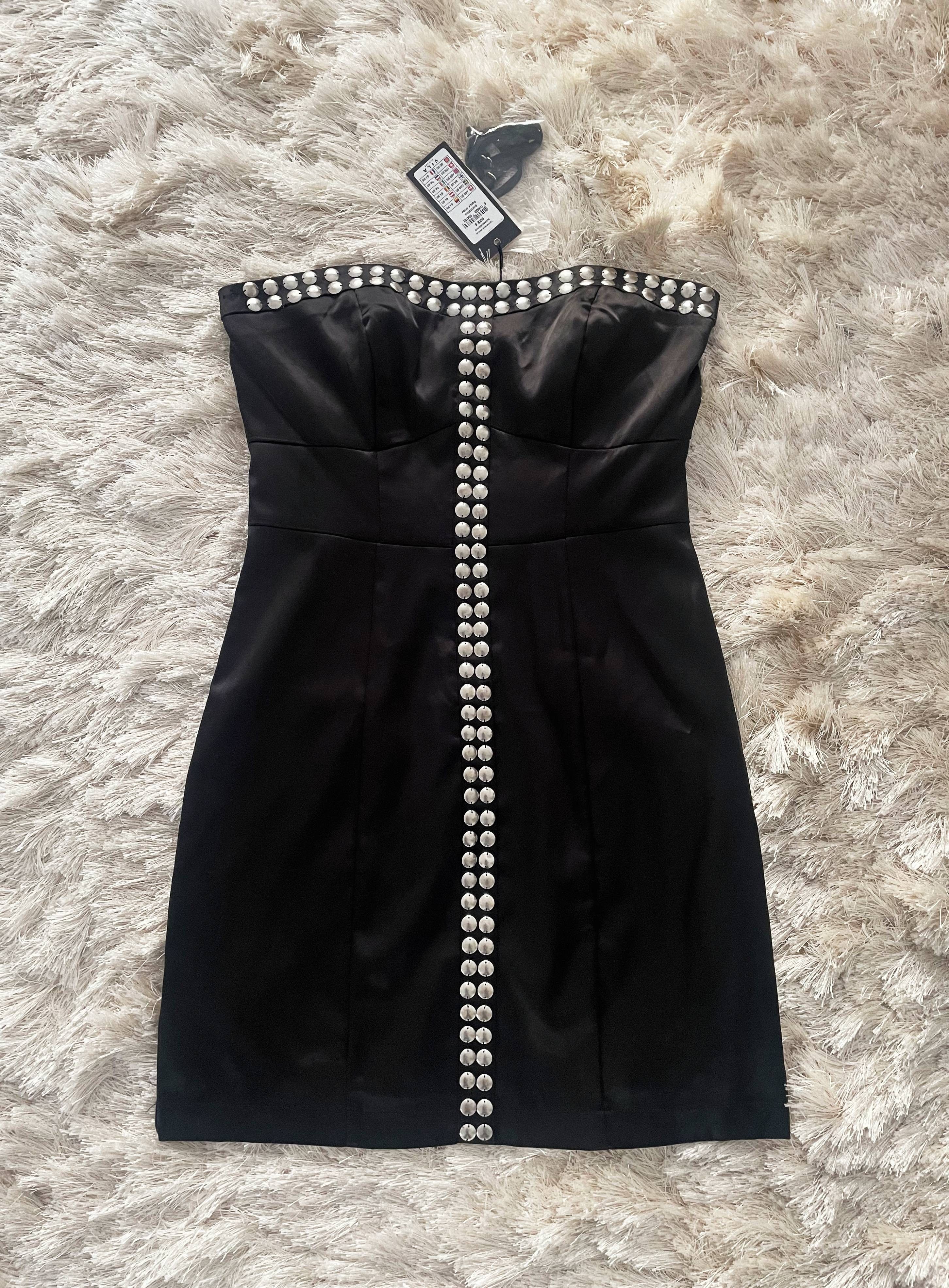 Other VILA new black mini dress with rhinestones S / 4 Size S / US 4 / IT 40 - 2 Thumbnail