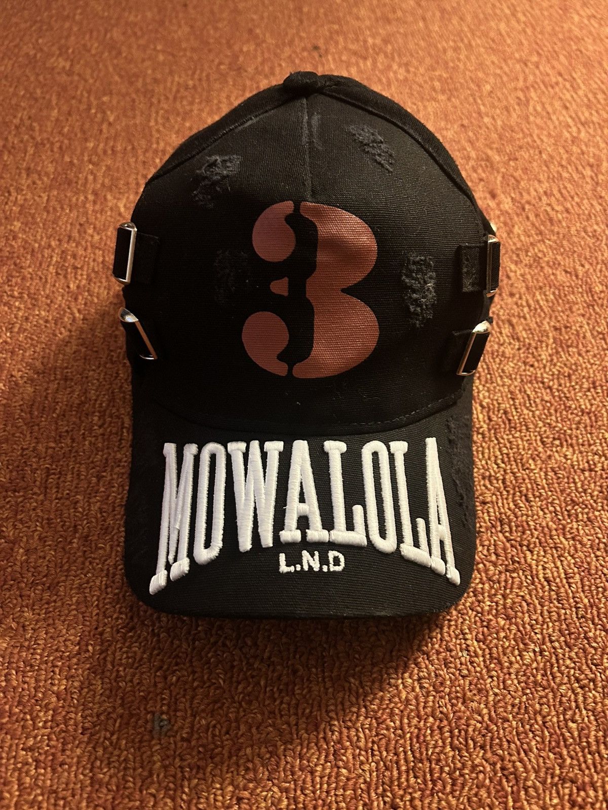 帽子 Mowalola CAP black-cotton-mowalola-hat-