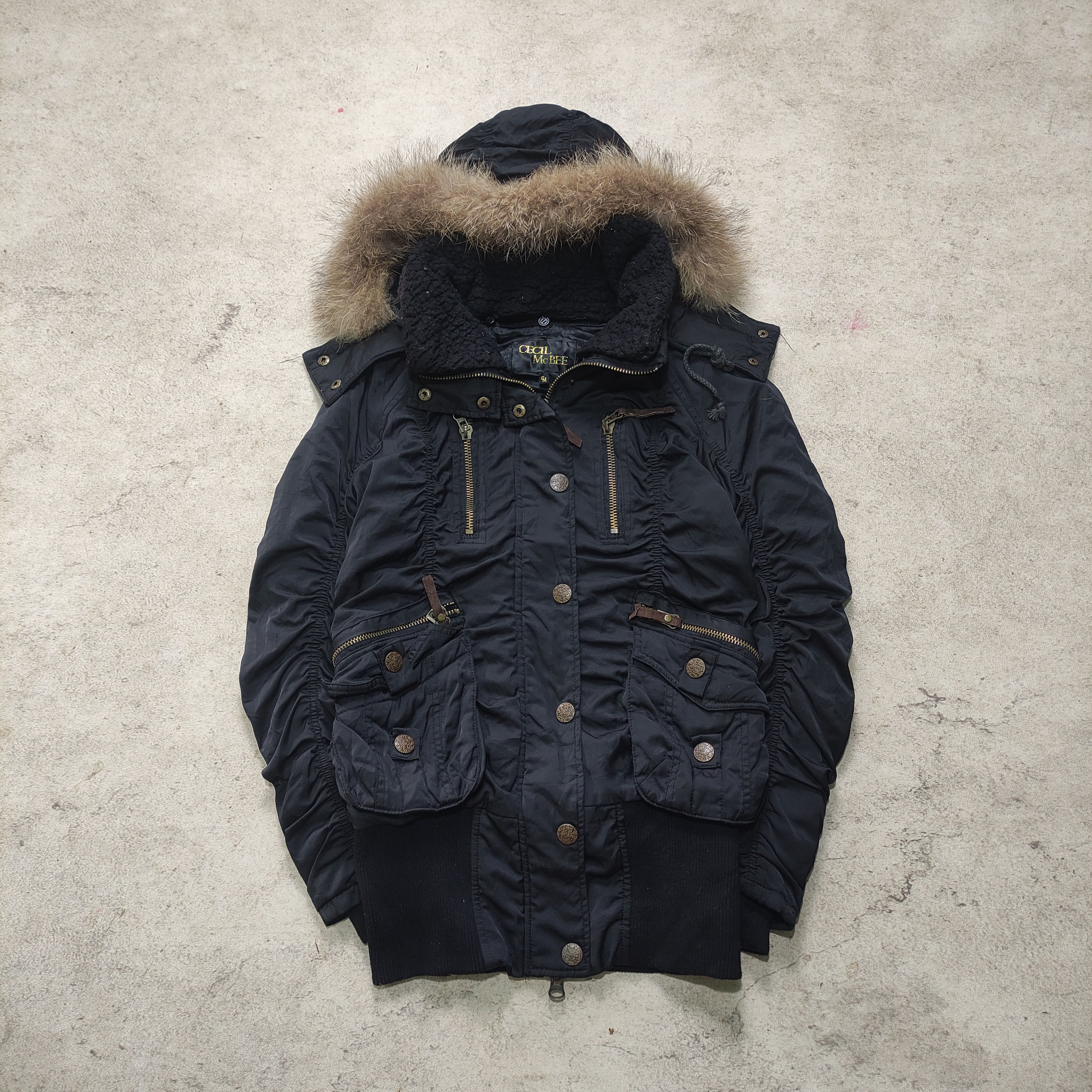If Six Was Nine Cecil McBee Archive Fur Hood Jacket - 2000s Rare!! Size US M / EU 48-50 / 2 - 2 Thumbnail