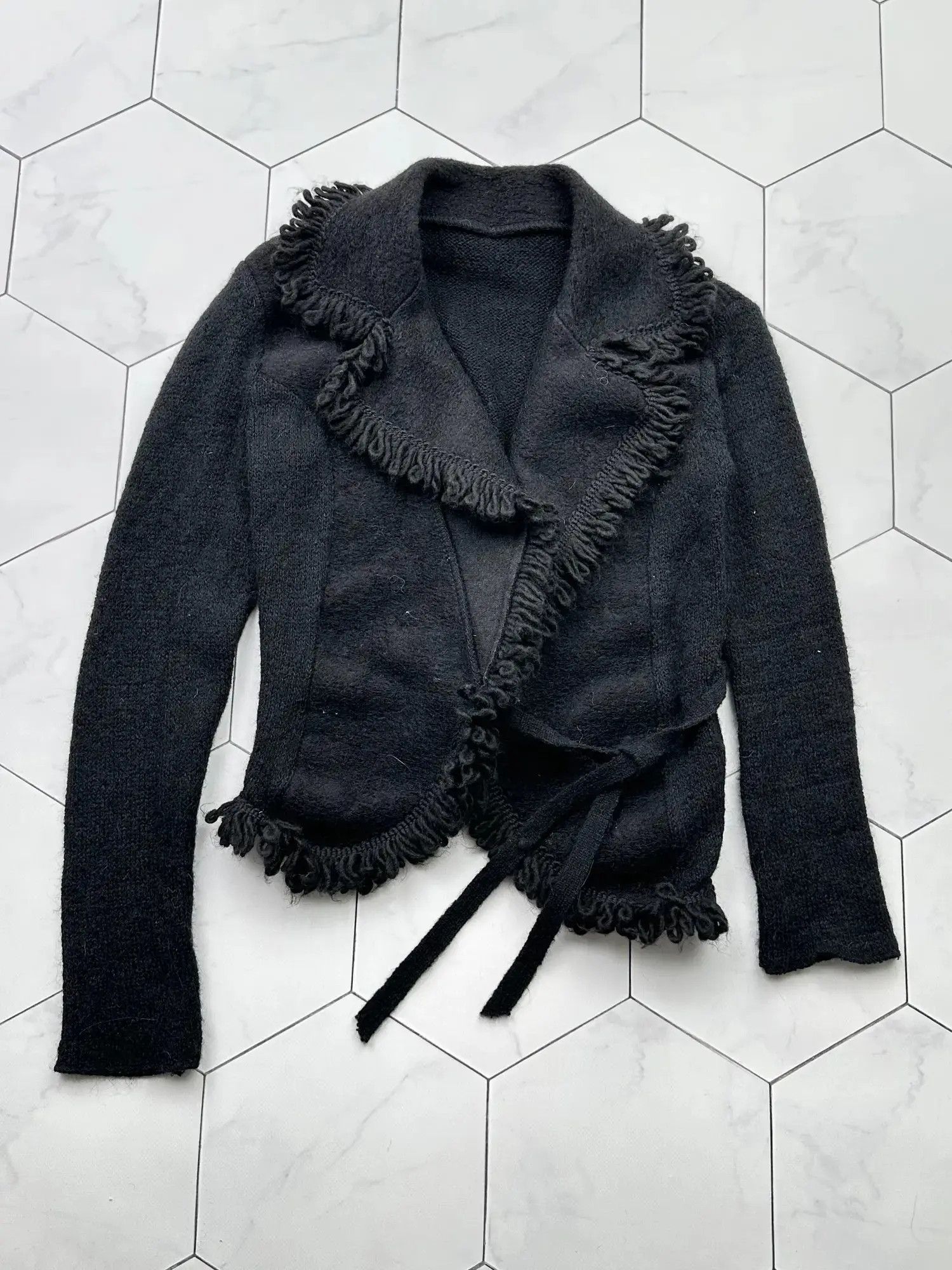 Japanese Brand Vintage Wool Asymmetry Blouse (B445)E2D15 Size XS / US 0-2 / IT 36-38 - 1 Thumbnail