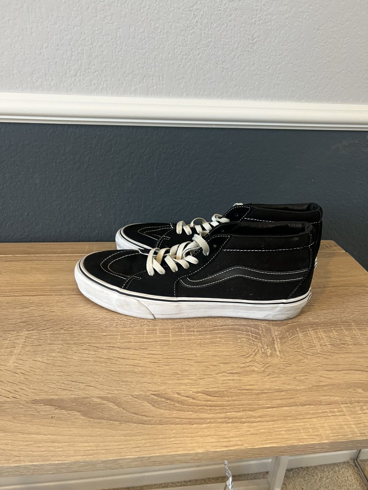 JJJJound × Vans Jjjjound X Vans Sk8-Mid VLT LX Black Size US 12 / EU 45 - 3 Thumbnail