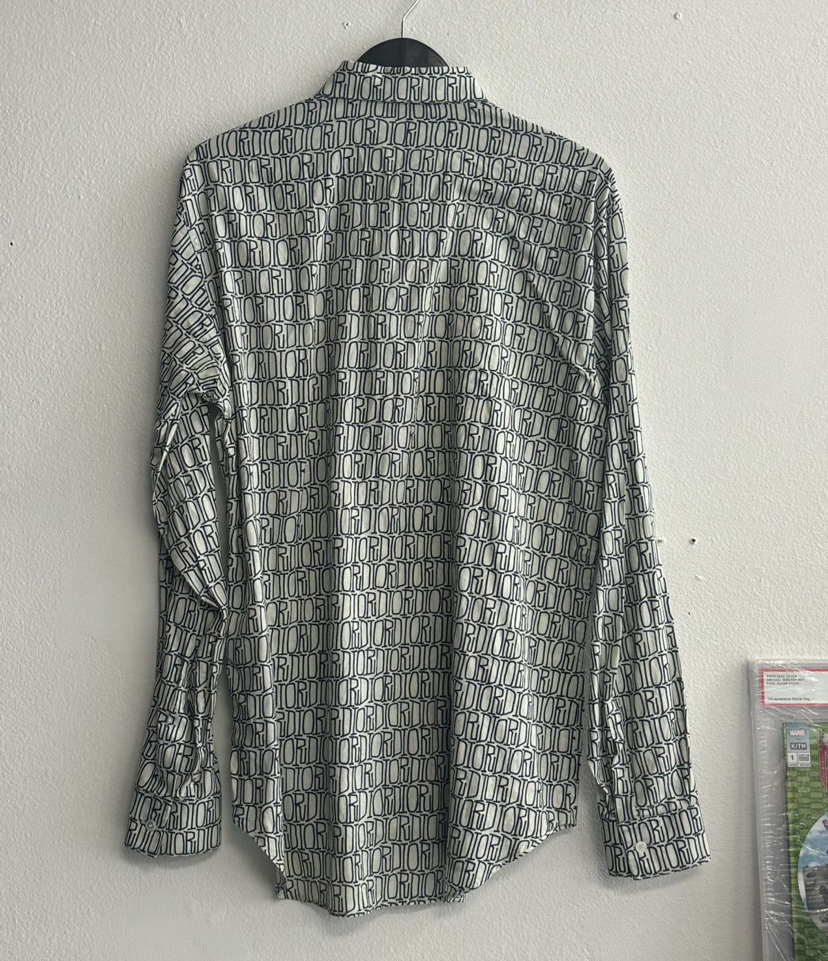 Dior DIOR x SHAWN STUSSY Logo Button Up Shirt White Size US M / EU 48-50 / 2 - 2 Thumbnail