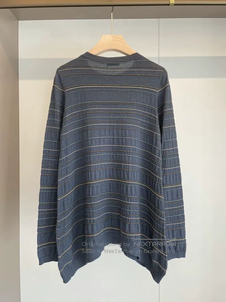 Brunello Cucinelli Brunello Cucinelli Blue Grey Cashmere Sweater Size L / US 10 / IT 46 - 2 Thumbnail