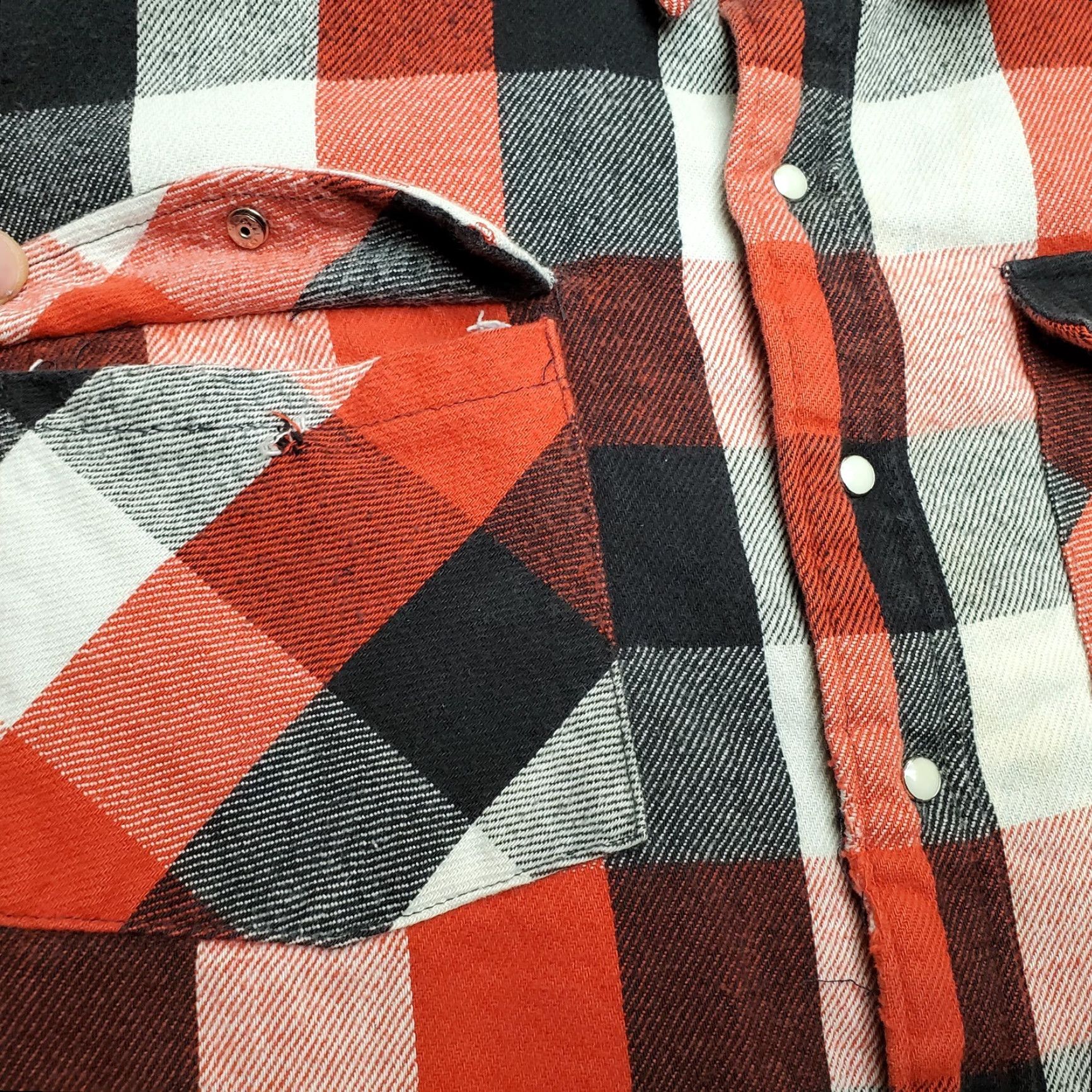 Vintage VINTAGE Five Brothers Shirt Jacket Mens XL Red Plaid Outdoor Lined Pearlsnap Buttons Snap Pockets Casual Twill Cotton Long Sleeve Collar Mens XL Red Size US XL / EU 56 / 4 - 5 Thumbnail