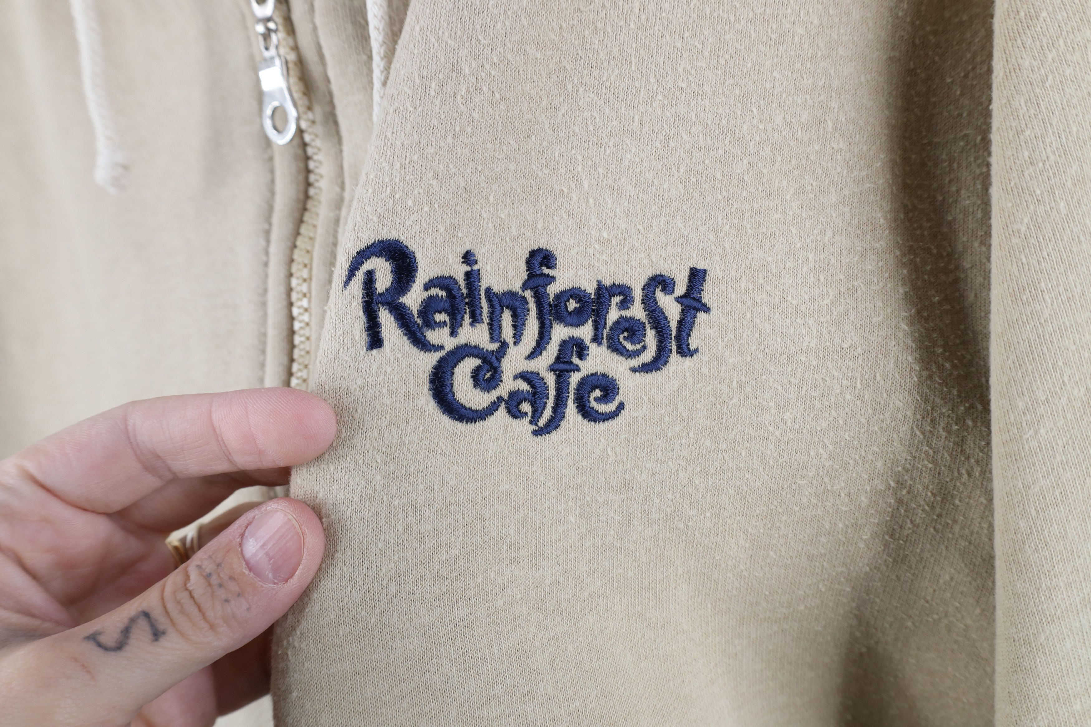 Vintage Vintage Rainforest Cafe Nashville Full Zip Hoodie Beige Size M / US 6-8 / IT 42-44 - 5 Thumbnail