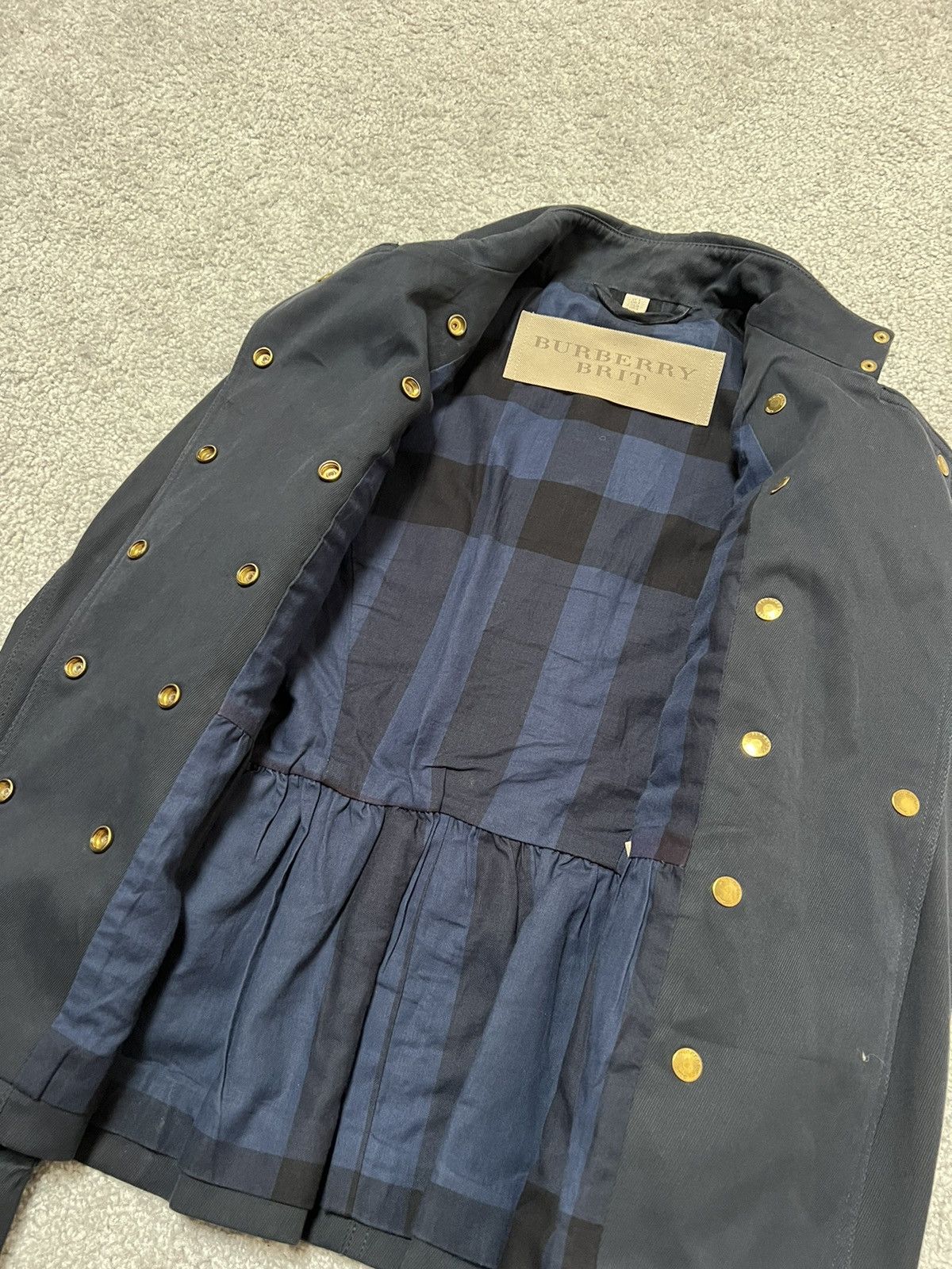 Burberry Burberry Brit Blue Coat Jacket Size XS / US 0-2 / IT 36-38 - 6 Thumbnail