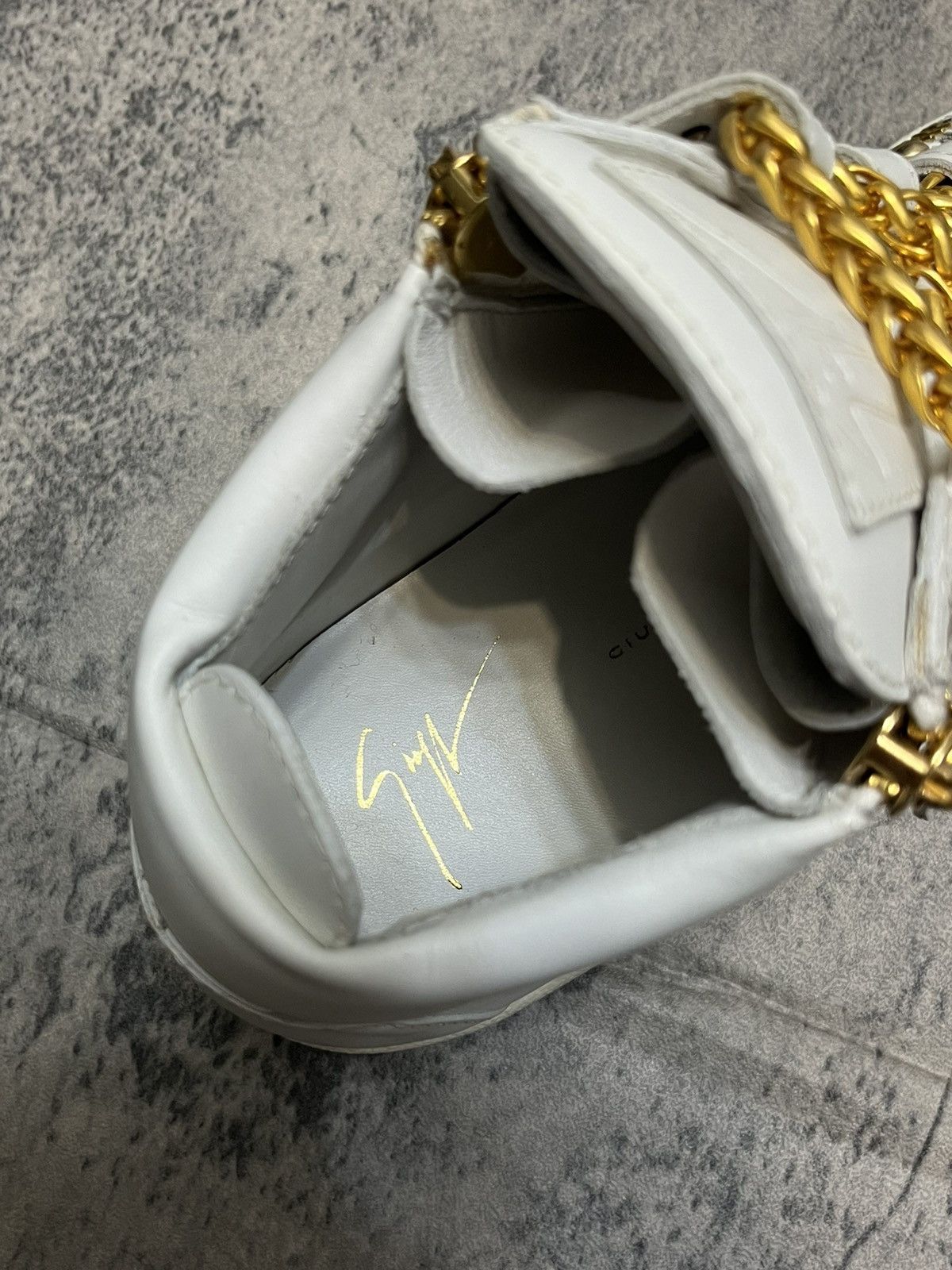 Giuseppe Zanotti Giuseppe Zanotti High Top Sneakers White Size US 6.5 / EU 39-40 - 8 Thumbnail