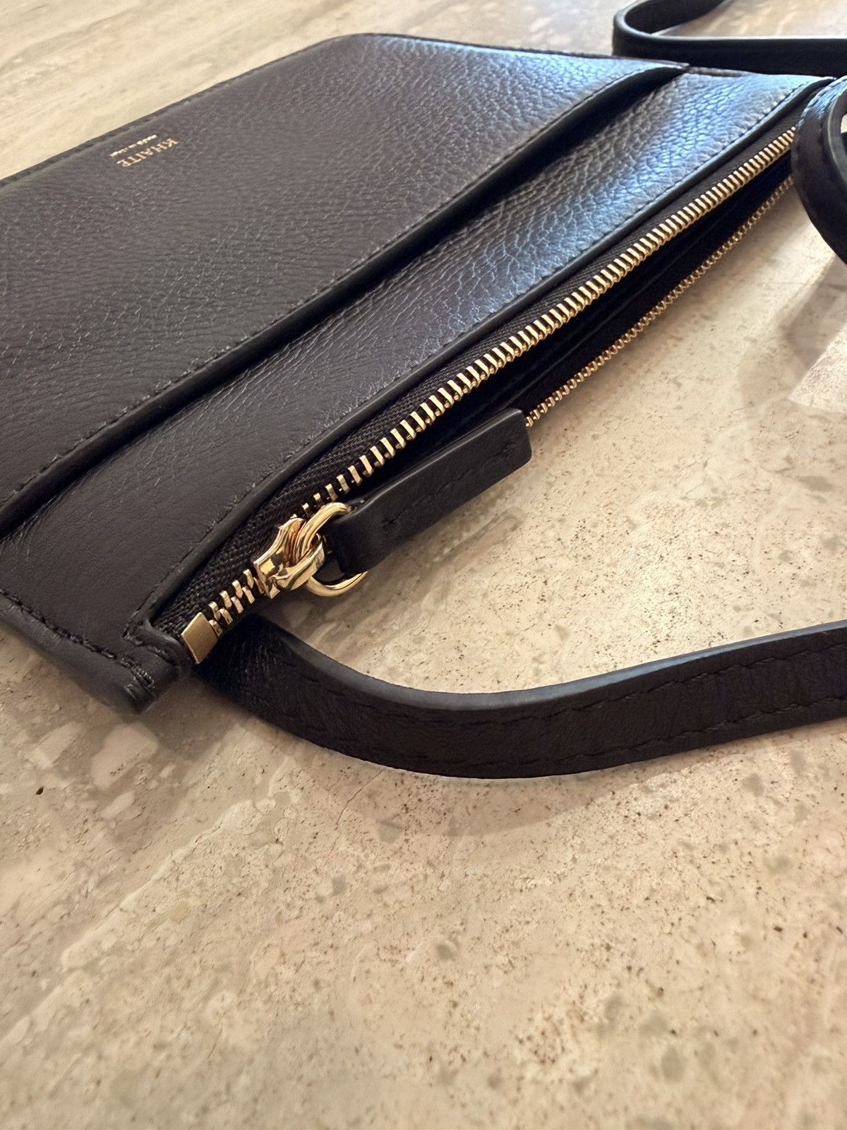 KHAITE Khaite Crossbody Black Leather Wallet Pouch Bag With Zipper Size ONE SIZE - 8 Thumbnail