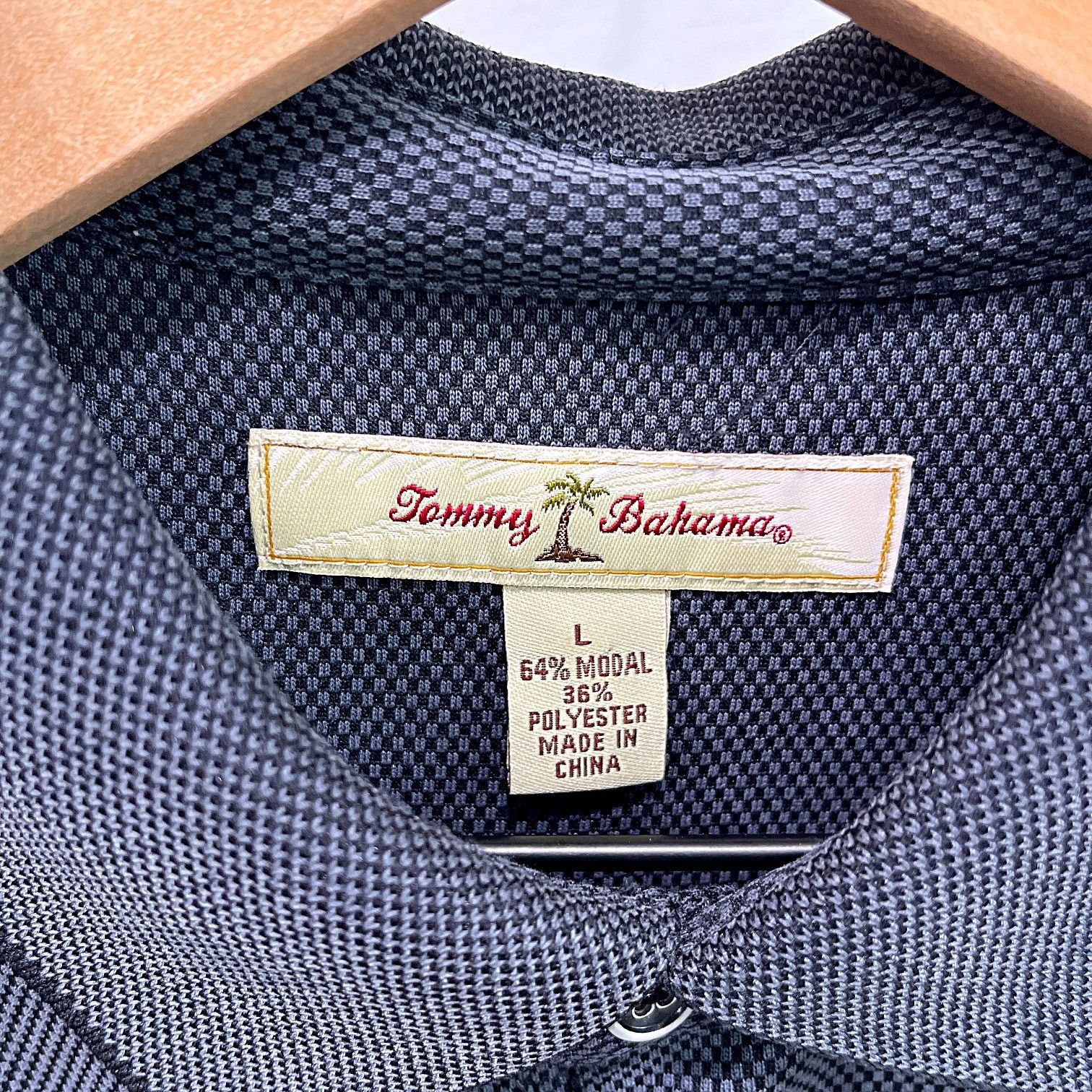 Tommy Bahama Tommy Bahama Soft Touch Pique Polo Shirt Black Modal Mens L Size US L / EU 52-54 / 3 - 5 Thumbnail