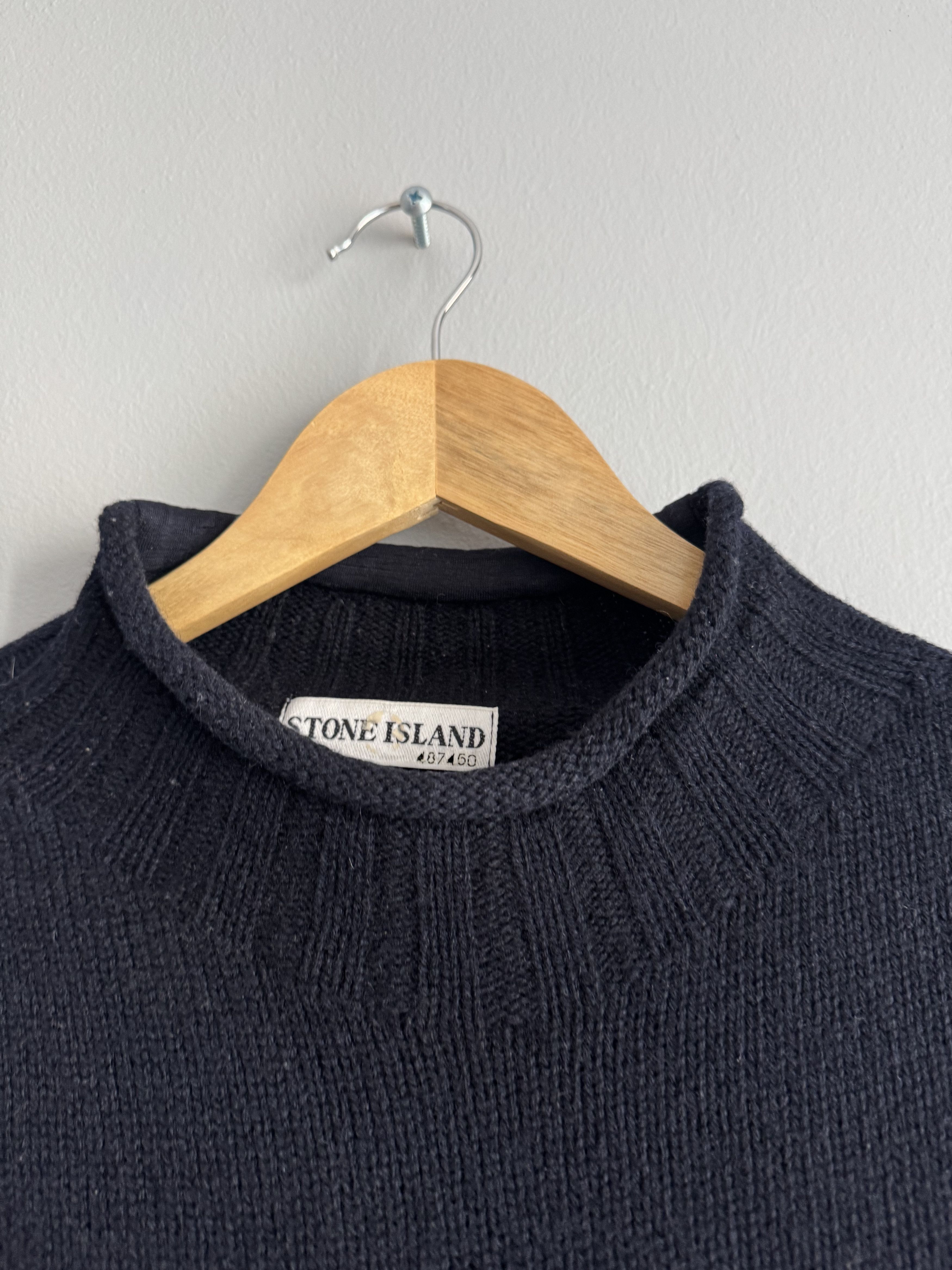Stone Island Stone Island 90s Mockneck Wool Sweater Archive Vintage ITALY Size US L / EU 52-54 / 3 - 4 Thumbnail