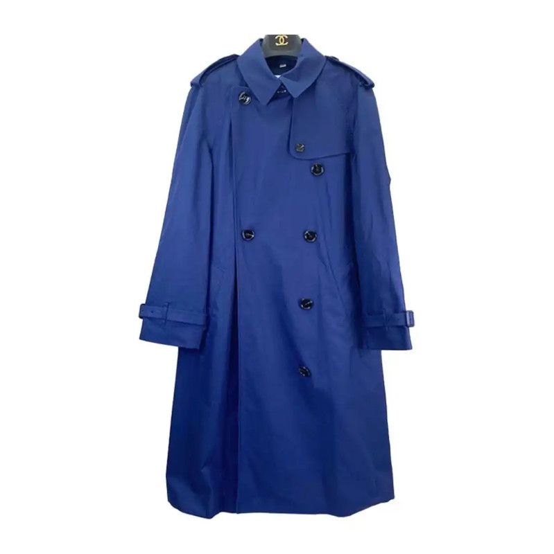 Burberry Burberry Blue Long Trench Coat for Women Size S / US 4 / IT 40 - 1 Thumbnail