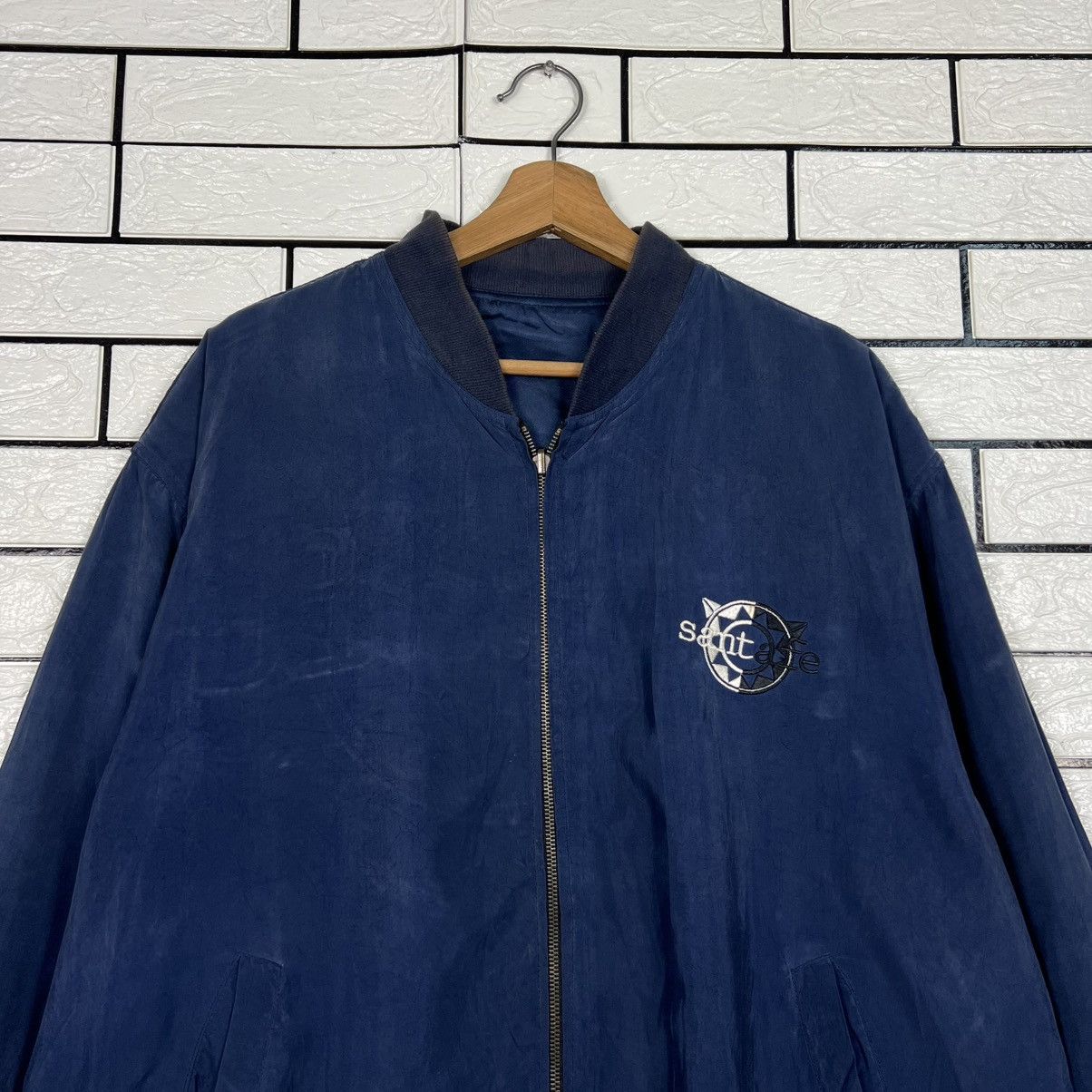 Japanese Brand Vintage SANTAFE Embroidery Big Logo Bomber Jacket #3988-C181 Size US XL / EU 56 / 4 - 4 Thumbnail