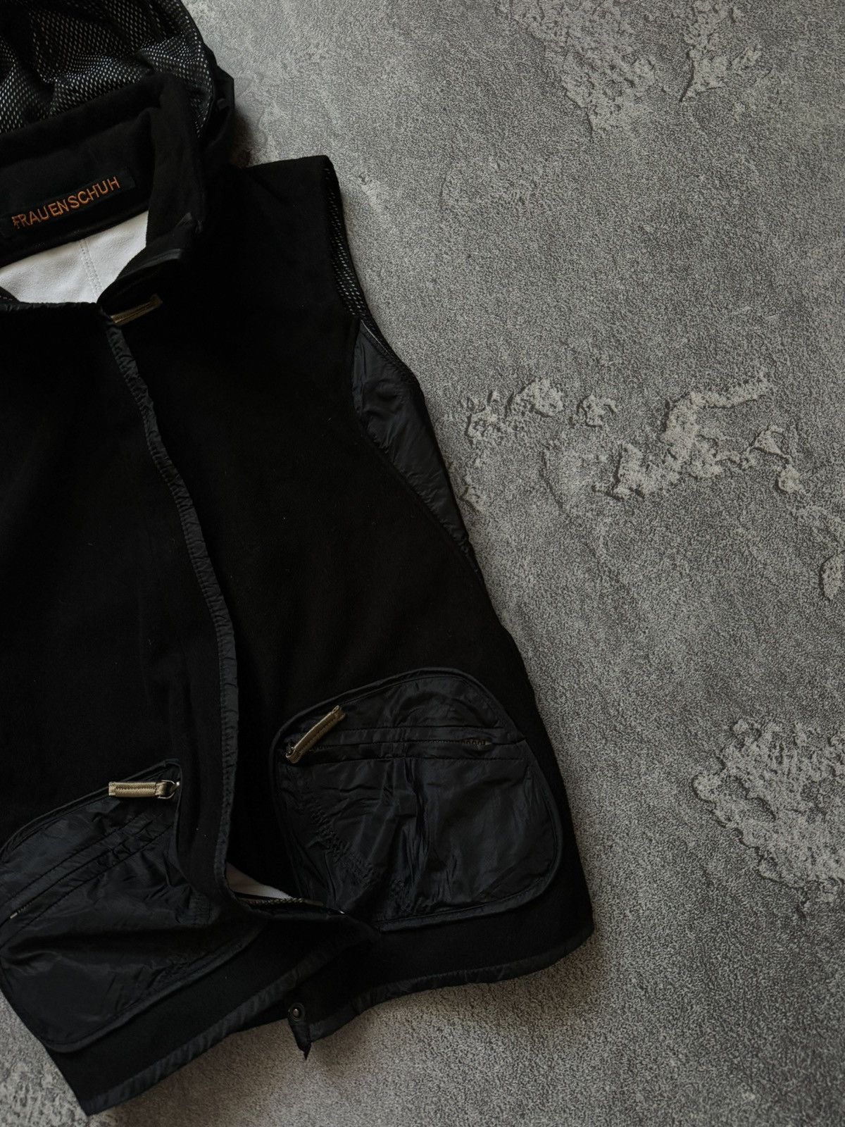 Frauenschuh × Vintage Frauenschuh M Wmns fleece vest jacket sleeveless hooded Size M / US 6-8 / IT 42-44 - 3 Thumbnail