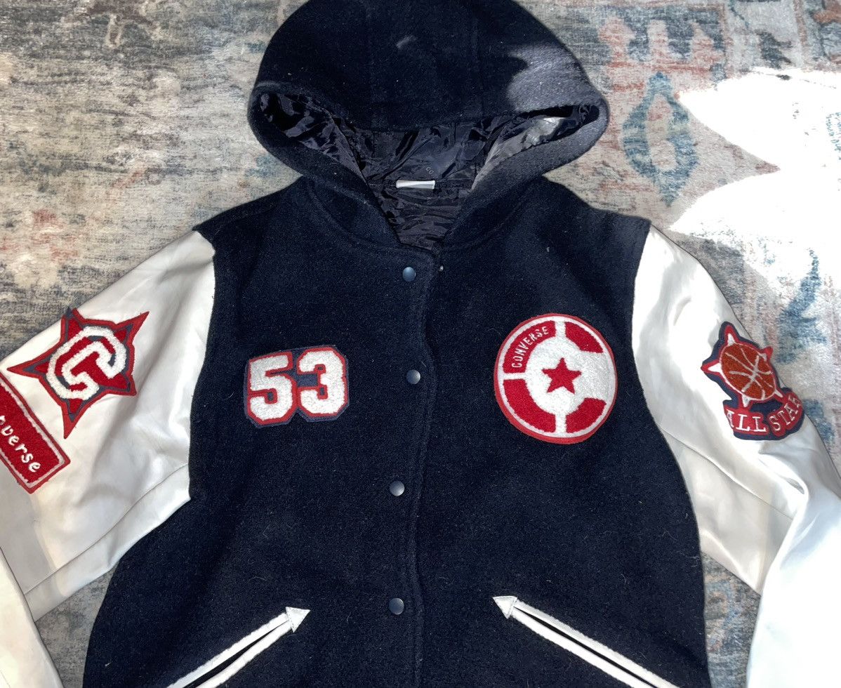 Converse Vintage Converse hooded Varsity Jacket Size US S / EU 44-46 / 1 - 1 Thumbnail