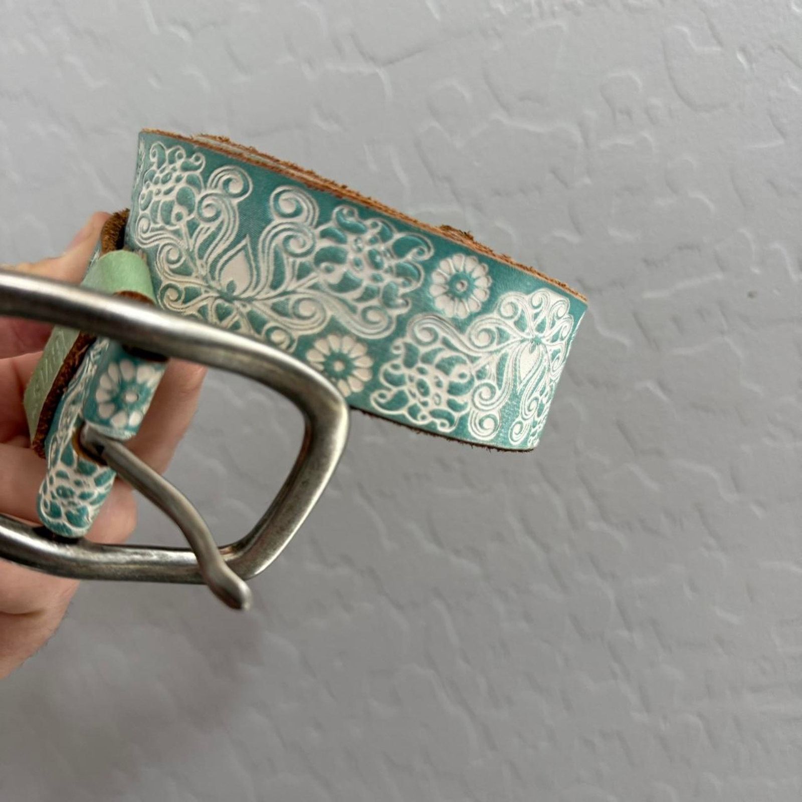 Levi's Vintage Levis Leather Embossed Floral Belt Size ONE SIZE - 2 Thumbnail