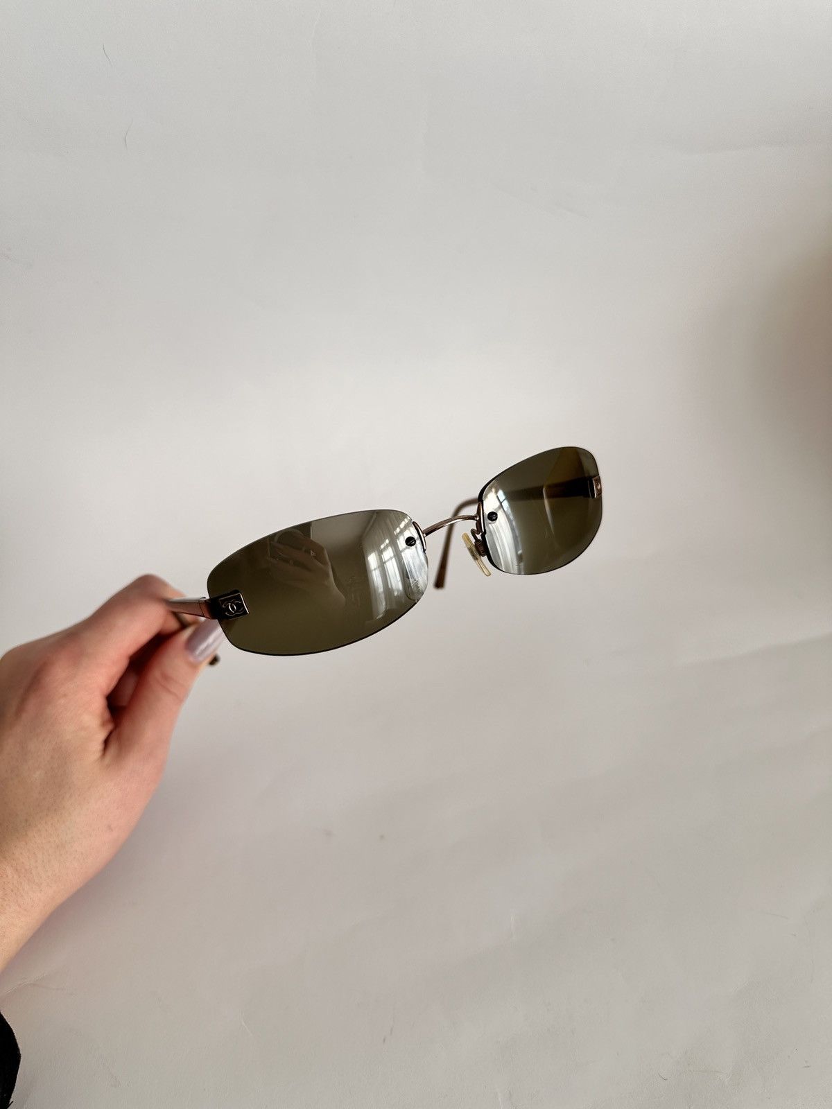 Chanel Chanel 4067 Rimless Sunglasses (Vintage Y2K / Archive) Size ONE SIZE - 18 Thumbnail