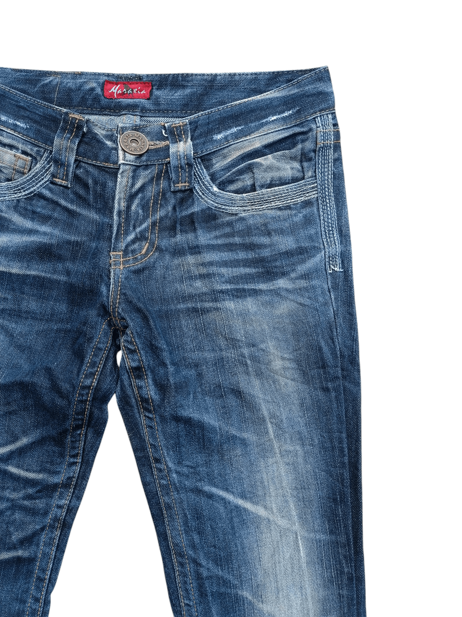 Hysteric Glamour SUPER FLARED🔥Maraxia Whiskers Faded Low Rise Boot Cut Jeans Size US 28 / EU 44 - 3 Thumbnail