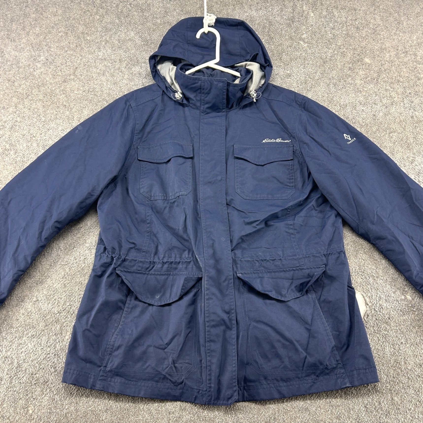 Eddie Bauer Eddie Bauer Jacket Womens XL Blue Weatheredge Hooded Full Zip Snaps Nylon Windbreaker Casual Womens Jackets Size XL / US 12-14 / IT 48-50 - 4 Thumbnail