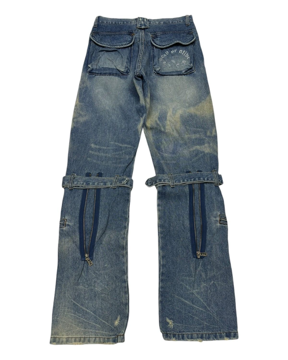 In The Attic SICK🔥IN THE ATTIC PUNK PARACHUTE BONDAGE JEANS Size US 30 / EU 46 - 9 Thumbnail