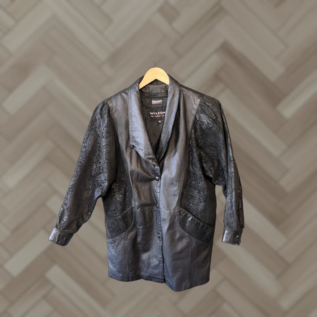 Vintage VINTAGE Wilsons Leather Jacket Mens Small S Black Leather Jacket 90s? Size US S / EU 44-46 / 1 - 1 Thumbnail