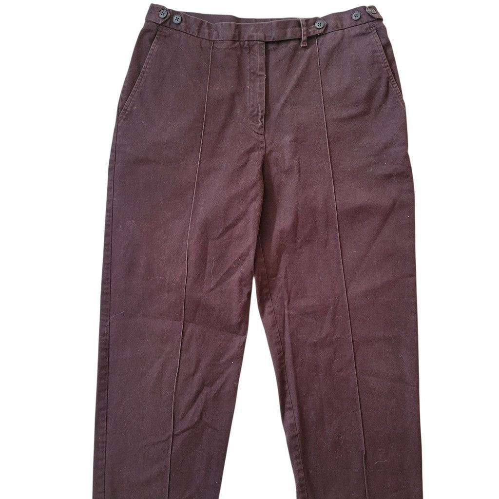 Lauren Ralph Lauren Lauren Ralph Lauren Women's Brown Fray Ankle Chino Pants 12 Size 34" / US 12 / IT 48 - 4 Thumbnail