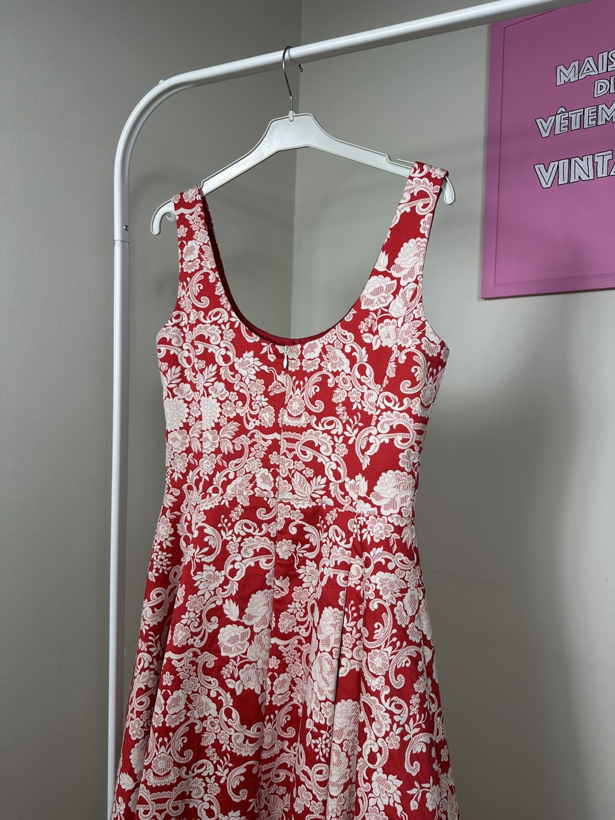 Other Susanne Spatt Classic Label Dress Flared Jacquard Floral Size S / US 4 / IT 40 - 12 Thumbnail