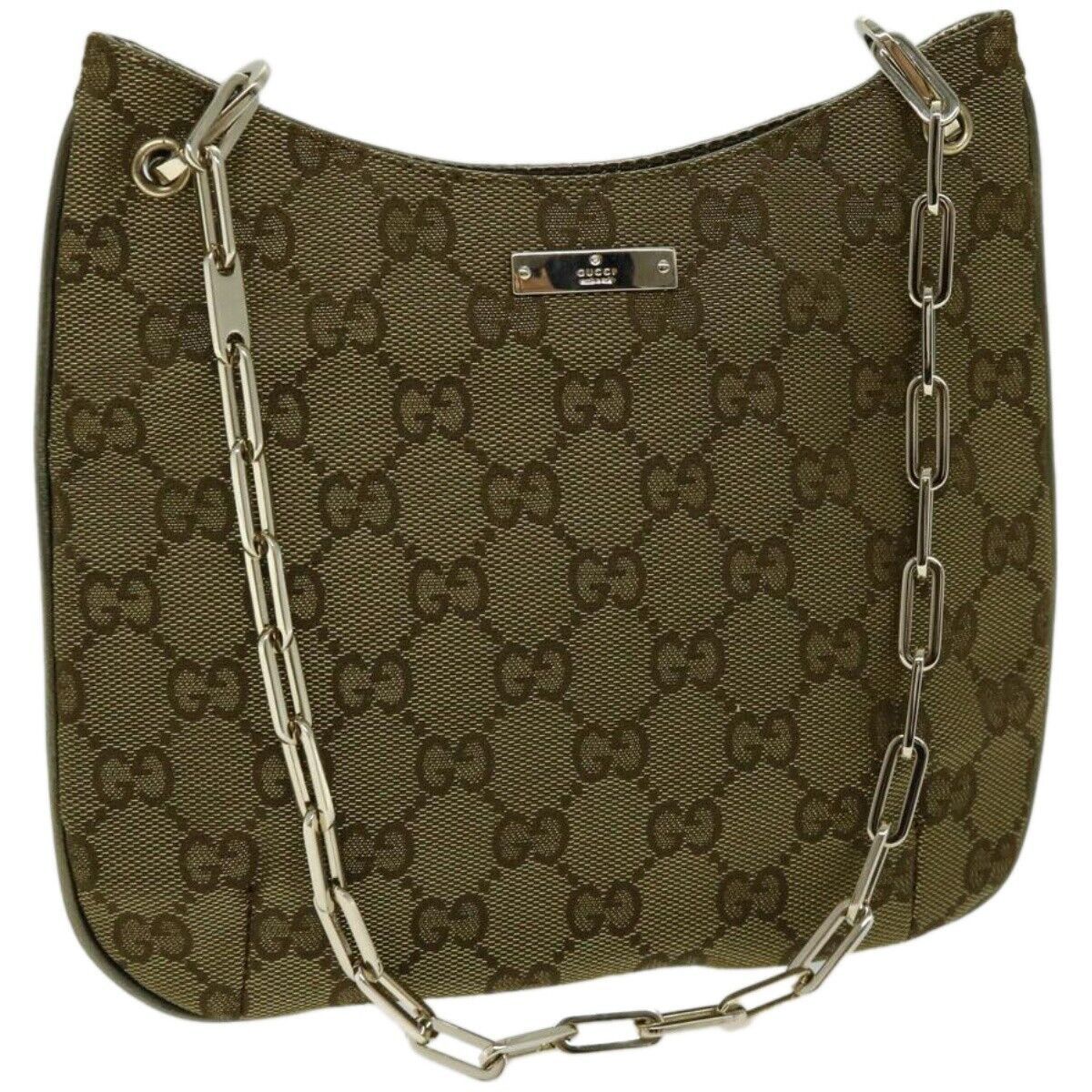 image of Gucci GG Borsa A Tracolla Catena In Tela in Oro, Women's