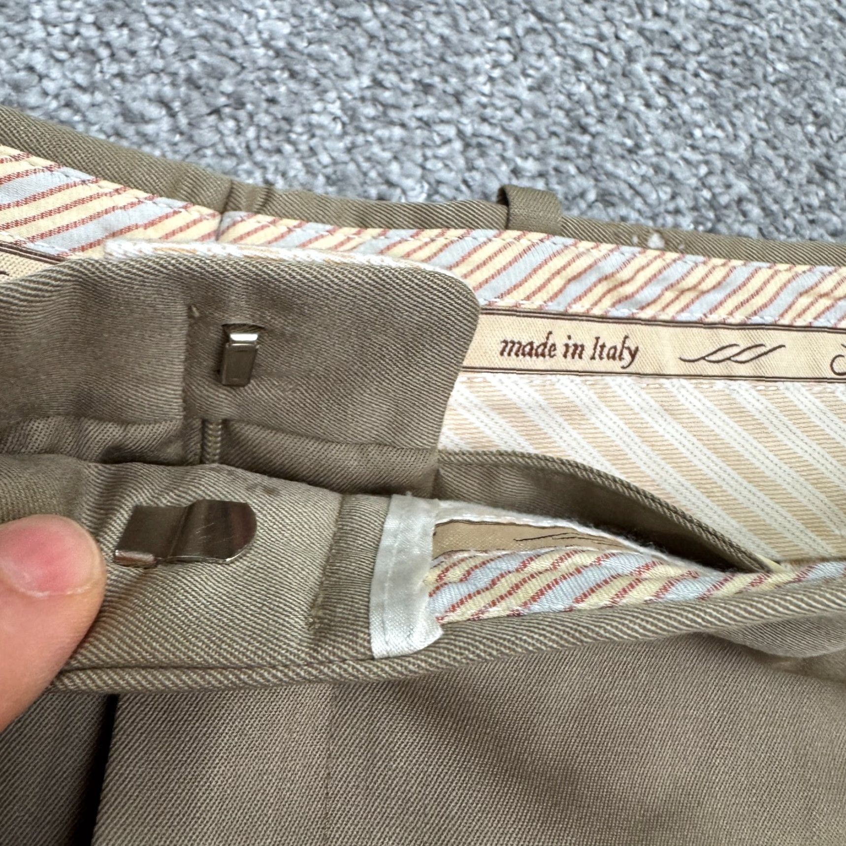 Nordstrom **VINTAGE 90s Britches Mens 44x28 Khaki Wool Dress Pants** User: **VINTAGE 90s Britches Mens 44 Khaki Wool Dress Pants** Size US 44 / EU 60 - 7 Thumbnail