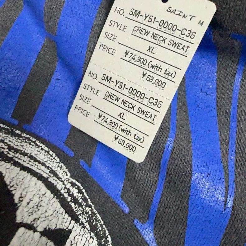 Saint Michael Saint Michael Blue letters make old hoodies Size US XL / EU 56 / 4 - 8 Thumbnail