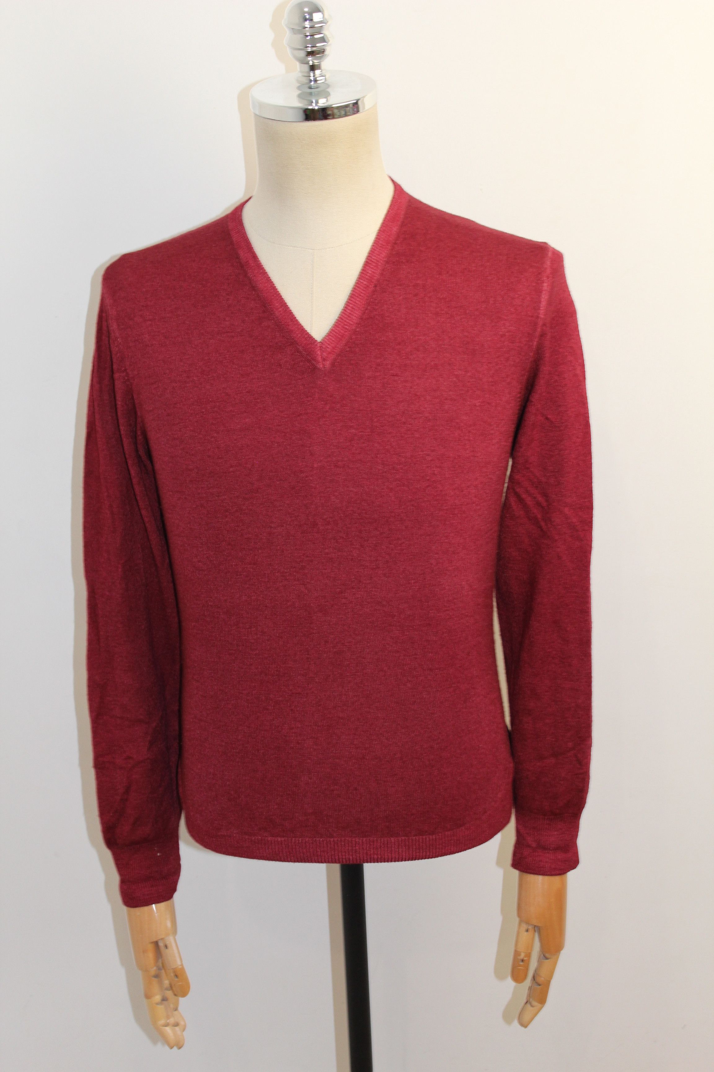 Gran Sasso GRAN SASSO V-Neck Wool Jumper Sweater Size US M / EU 48-50 / 2 - 2 Thumbnail