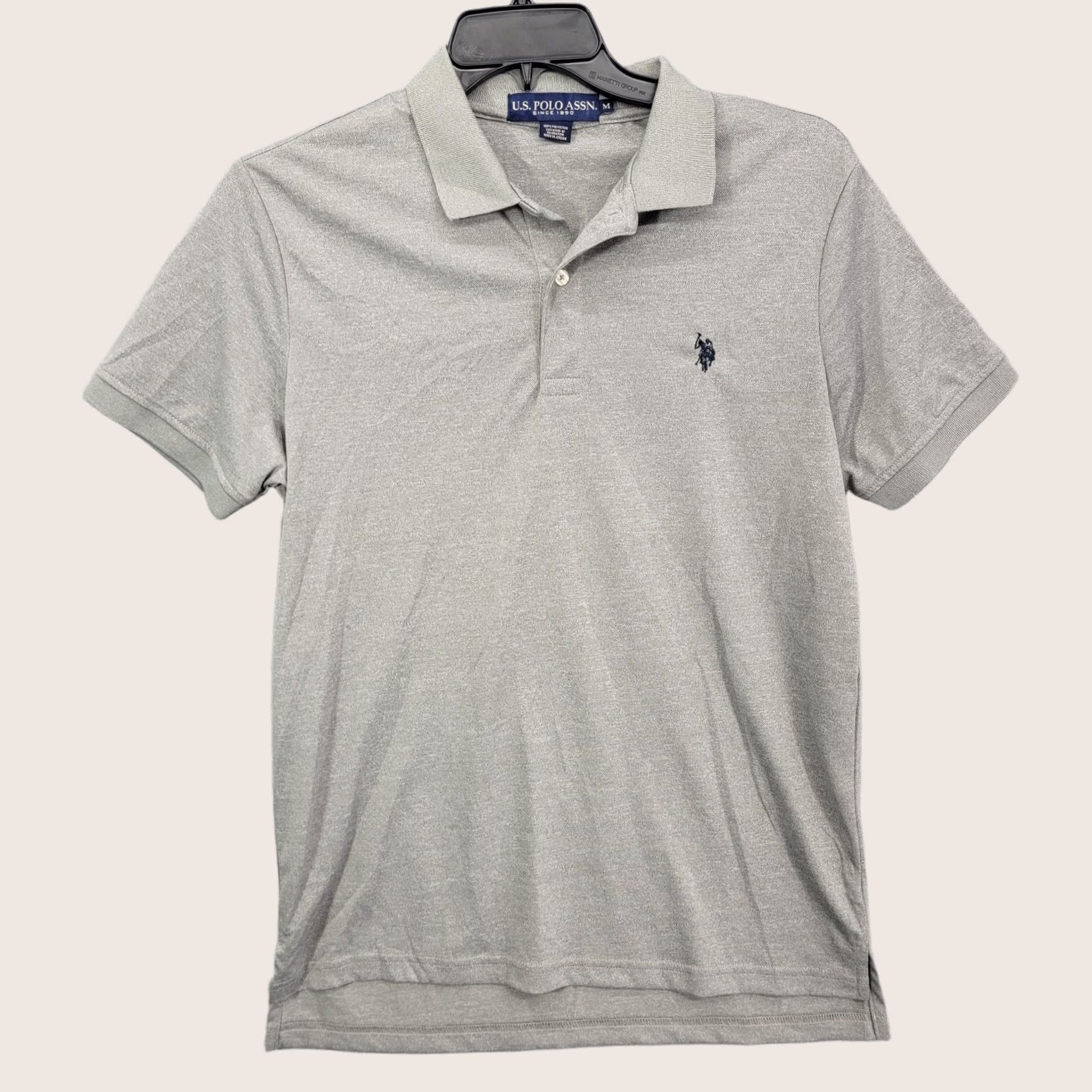 Vintage US Polo Assn Shirt Short Sleeve Gray 100% Polyester Medium Mens Polo Shirt Size US M / EU 48-50 / 2 - 1 Thumbnail