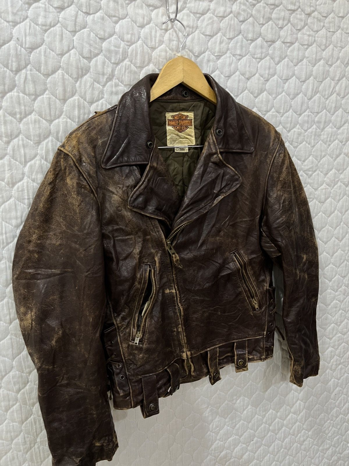Harley Davidson (Yyyy)🔥🔥RARE VTG HARLEY DAVIDSON USA BIKER JACKET Size US S / EU 44-46 / 1 - 3 Thumbnail