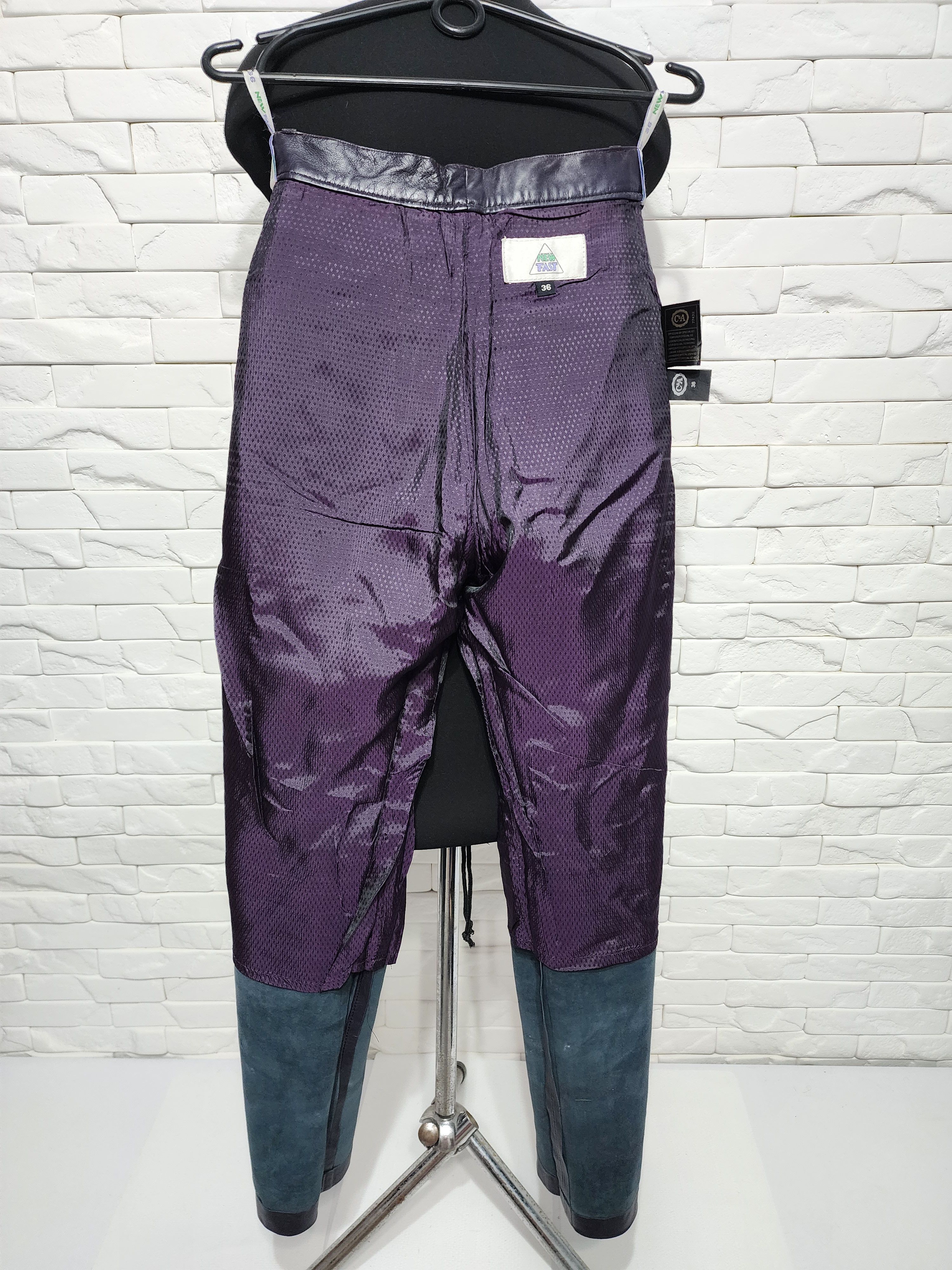 Genuine Leather Women's purple leather pants. Size 29" - 10 Thumbnail