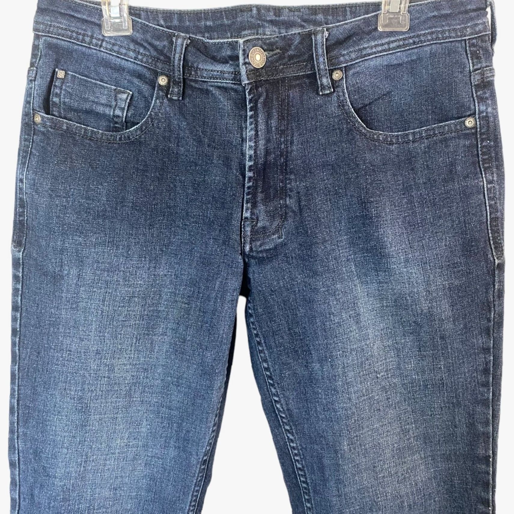 Buffalo David Bitton Buffalo David Bitton Jackson-X Jeans Mens 32X30 Dark Blue Denim Straight Stretch Jeans Mens 32X30 Blue Denim Straight Leg 5-Pocket Design Mens Size US 32 / EU 48 - 5 Thumbnail