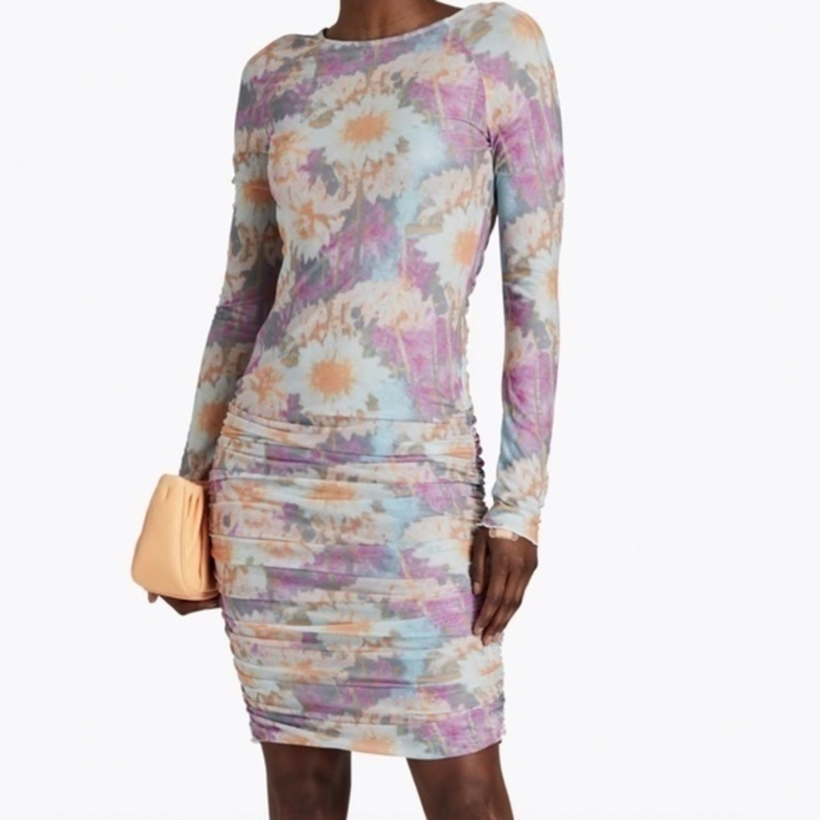 ROTATE Rotate. NWOT. Ulla Ruched Long Sleeve Dress Size XS / US 0-2 / IT 36-38 - 1 Thumbnail