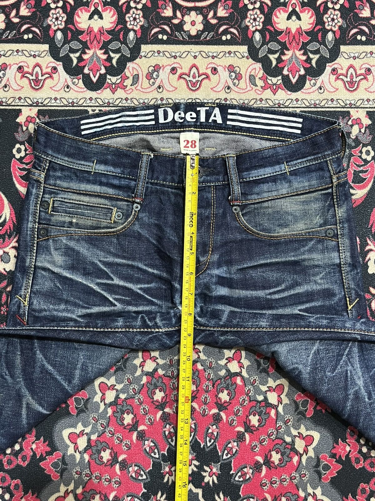 Undercover Japan DeeTA Heavy Faded Distress Slim Straight Selvedge Jean Size US 28 / EU 44 - 15 Thumbnail