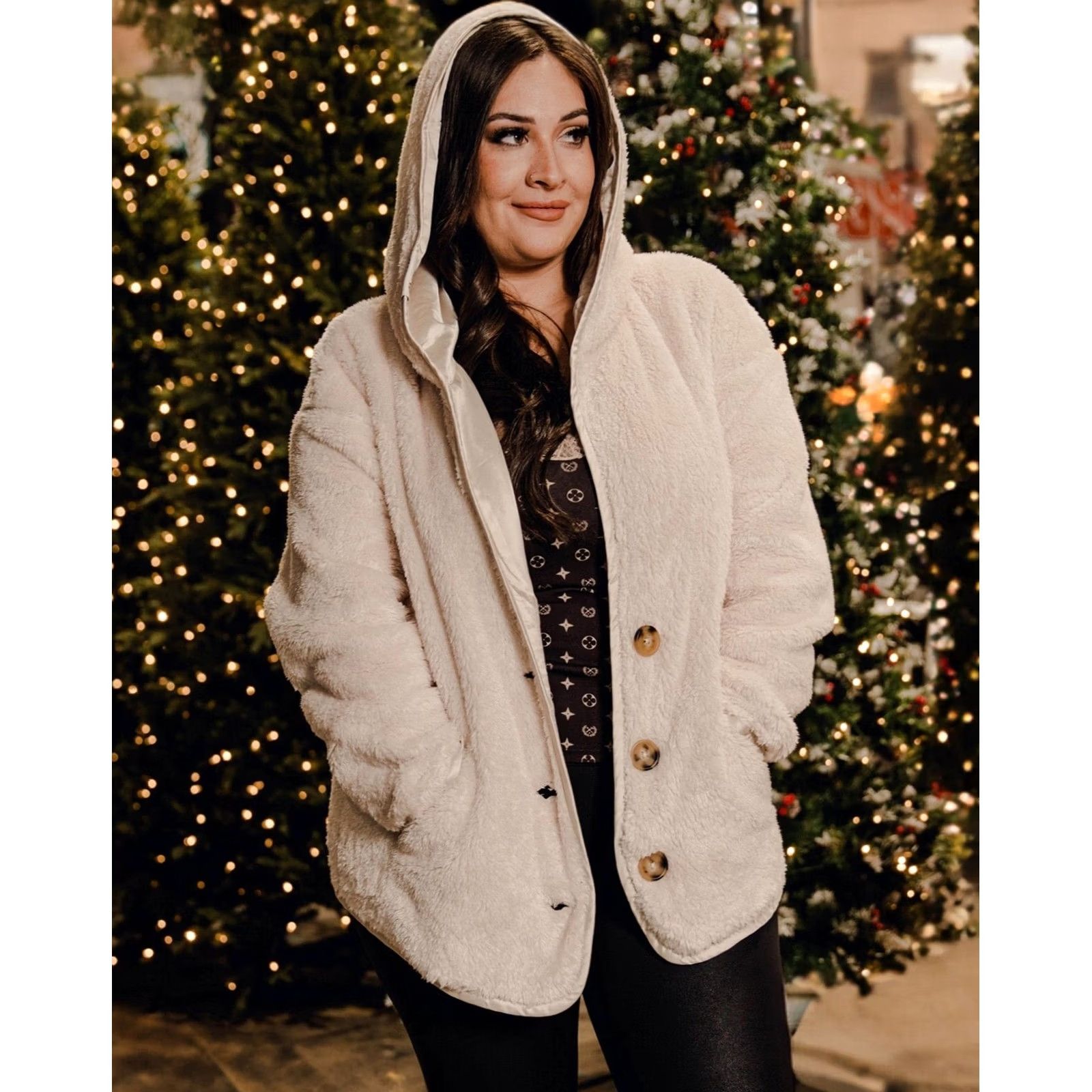 Vintage Dixxon Flannel Co. Women's SHERPA CARDIGAN Latte M Cardigan Jacket Womens Size M / US 6-8 / IT 42-44 - 4 Thumbnail