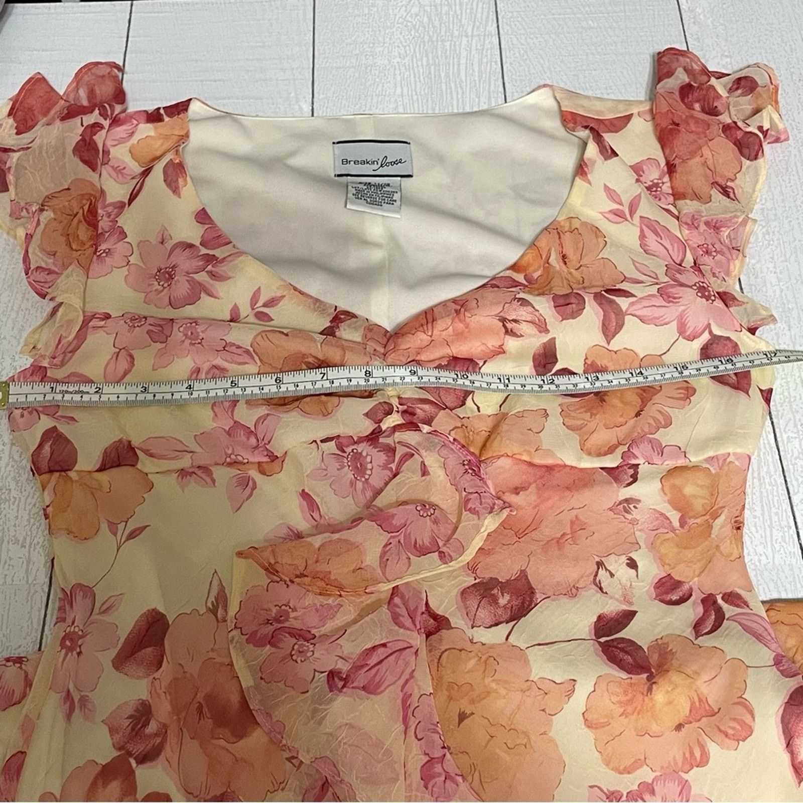 Other Breakin' Loose Floral High Low Midi Dress 11/12 Size L / US 10 / IT 46 - 6 Thumbnail