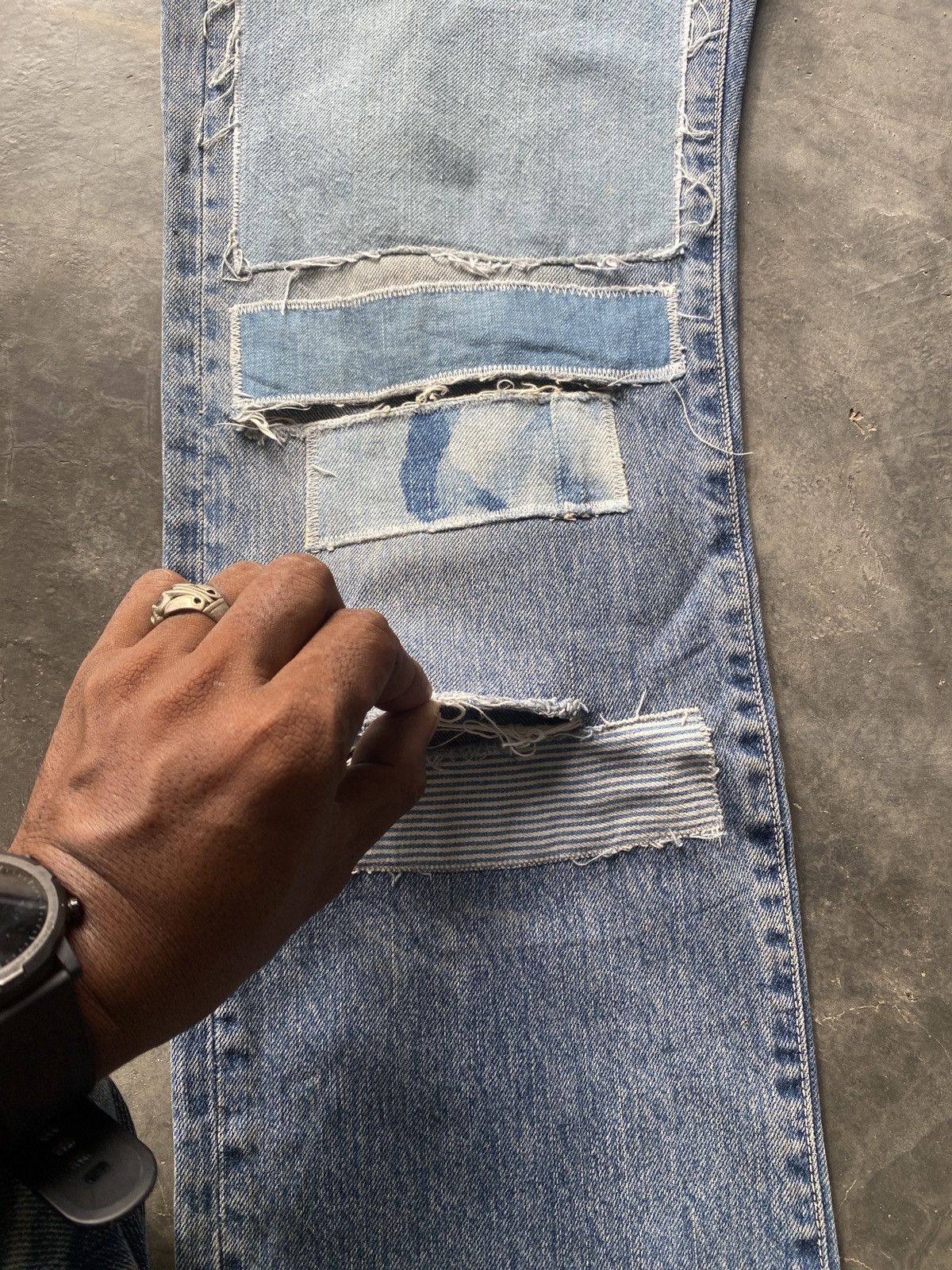 If Six Was Nine × Japanese Brand Vintage blue blue denim pants Size US 33 - 13 Thumbnail