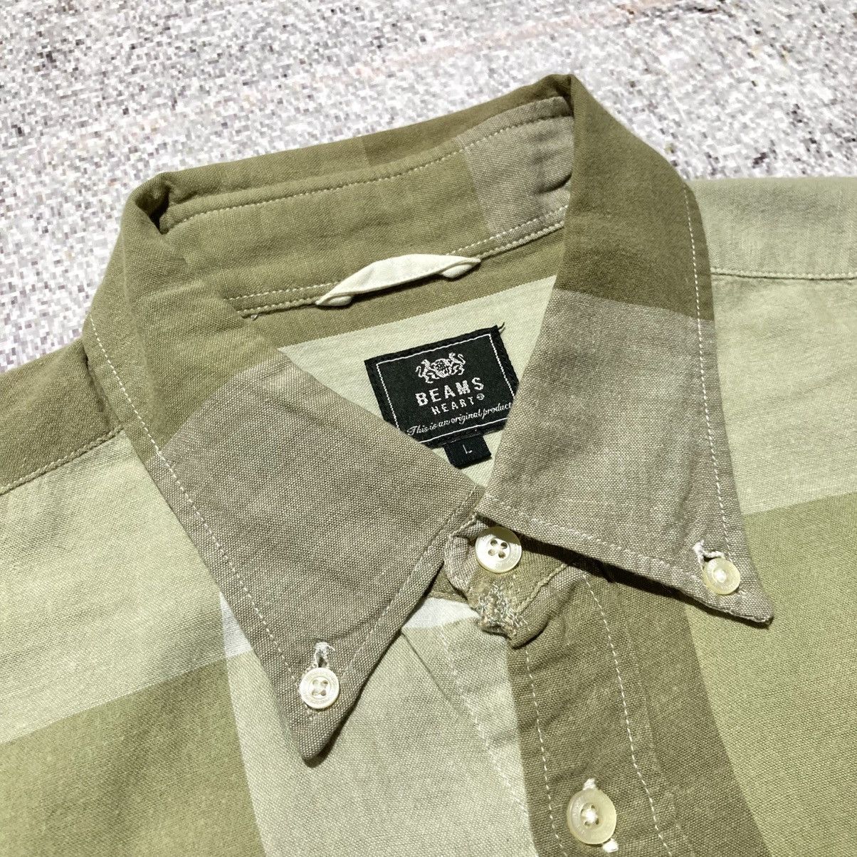 Japanese Brand 2000s Beams Heart Brick Block Motif Shirt Button Up Size US L / EU 52-54 / 3 - 15 Thumbnail