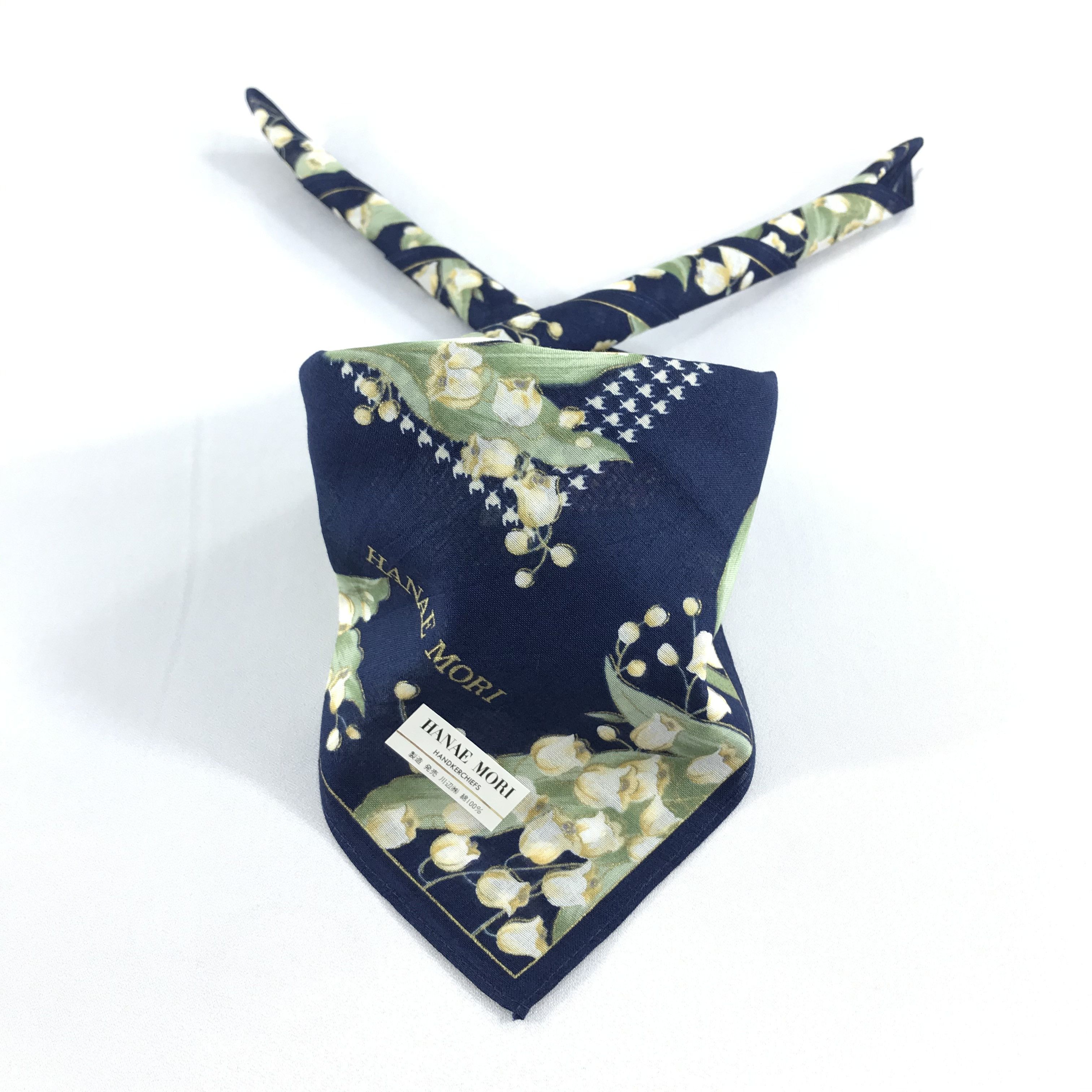 Hanae Mori Hanae Mori Floral Handkerchief Bandana Neckerchief H930 Size ONE SIZE - 1 Thumbnail