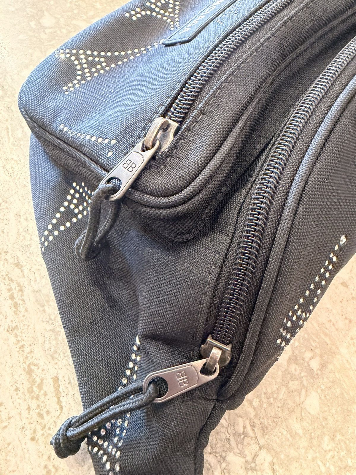 Balenciaga BALENCIAGA BLACK NYLON CRYSTAL EIFFEL TOWER FANNY PACK Size ONE SIZE - 7 Thumbnail
