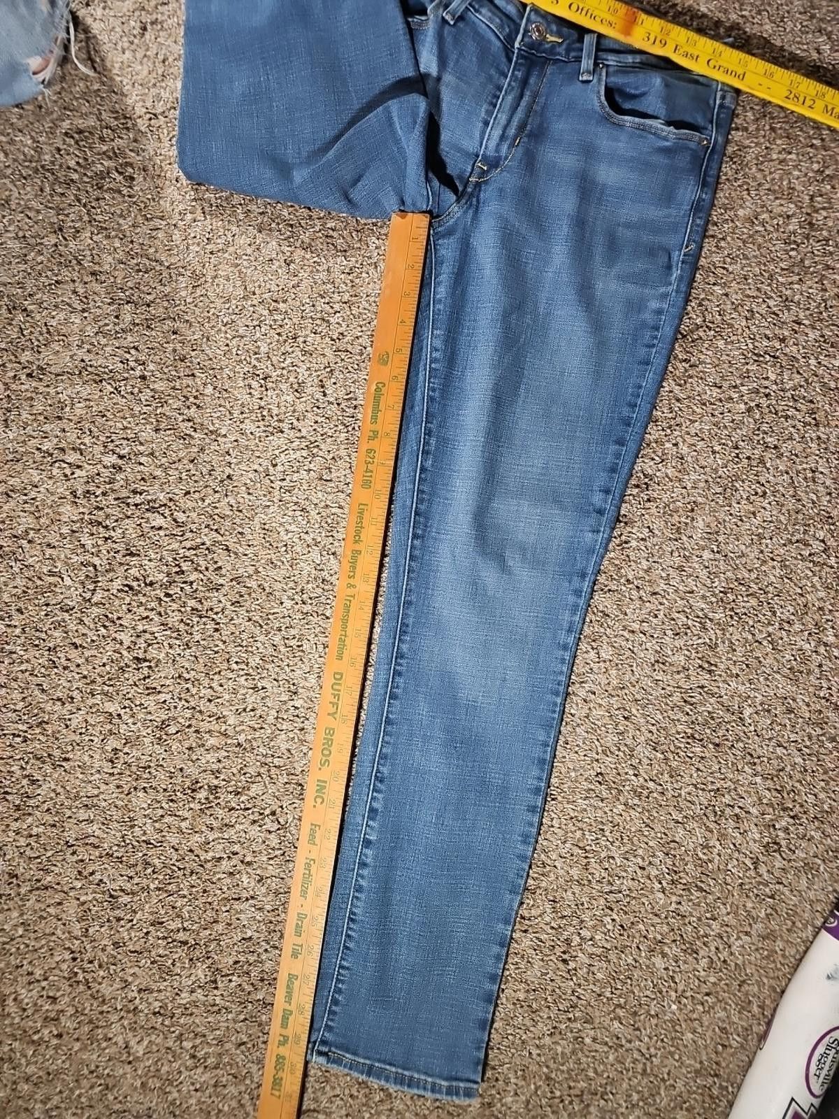Levi's Levis Midrise Skinny Sz 8M (Tag 29x32) 29x29 Jeans Size 29" - 6 Thumbnail