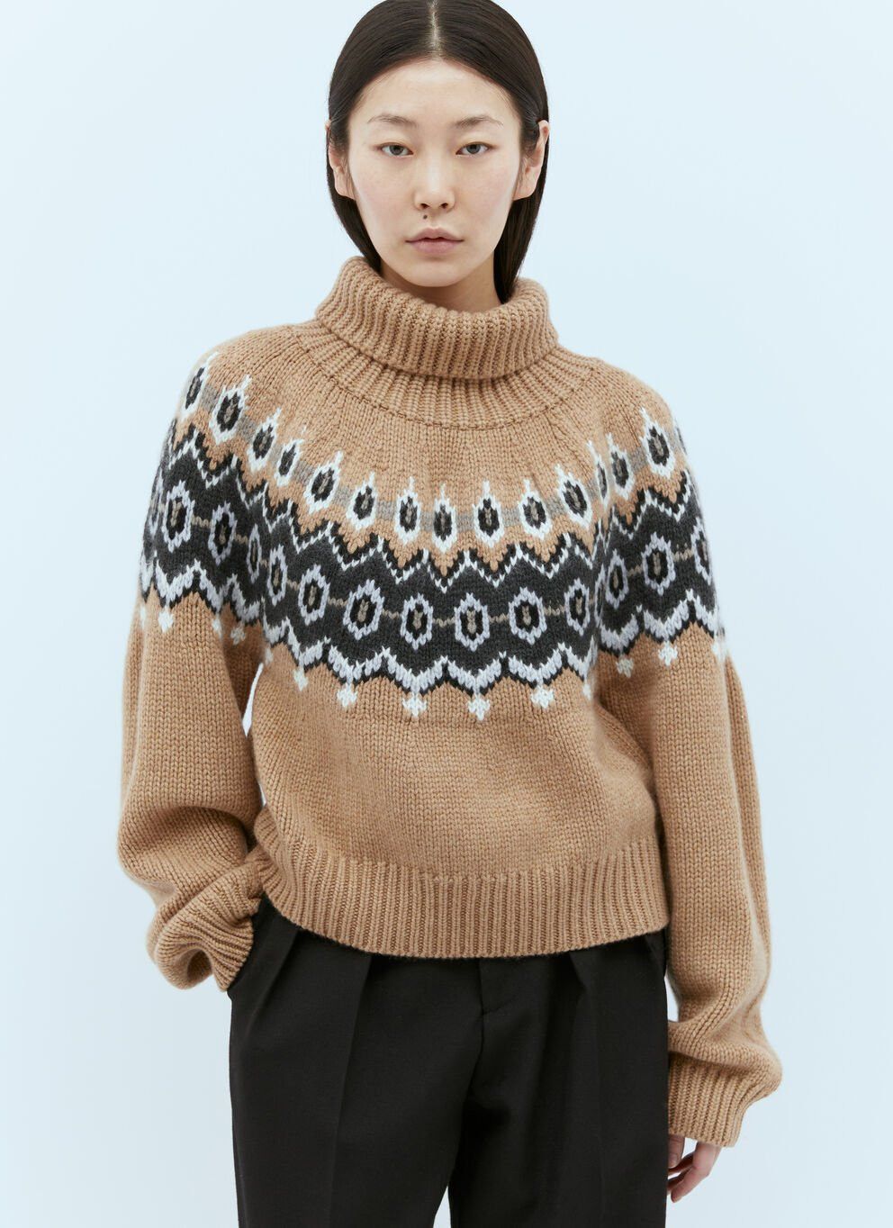 image of Khaite Amaris Cashmere Sweater in Beige, Women's (Size Small)